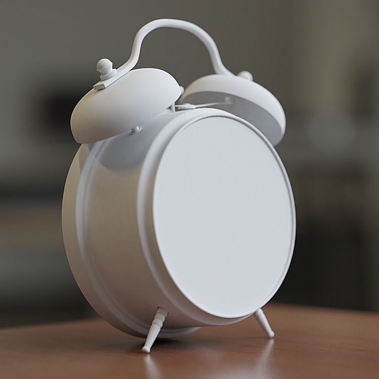 Old Alarm Clock Low-poly 3D model_8
