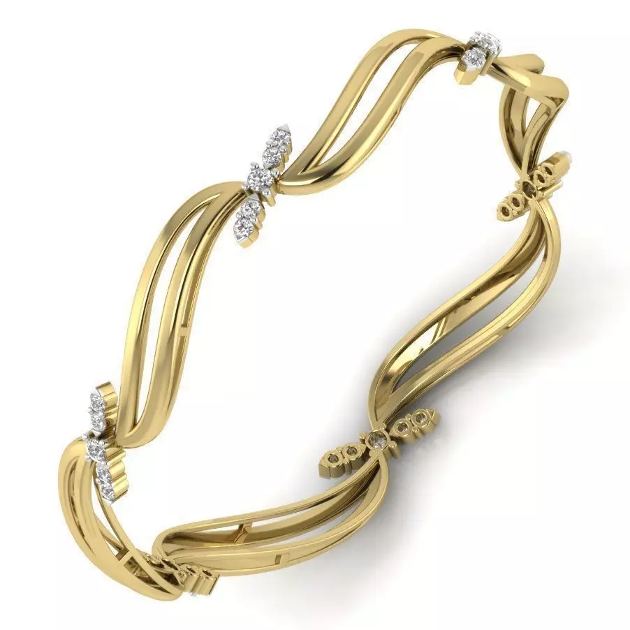 Women Bangle 3dm stl render detail 3D print model 3D print model_0