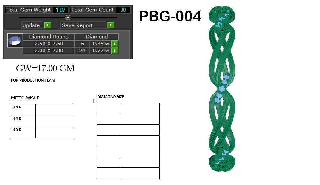 Women Bangle 3dm stl render detail 3D print model 3D print model_4