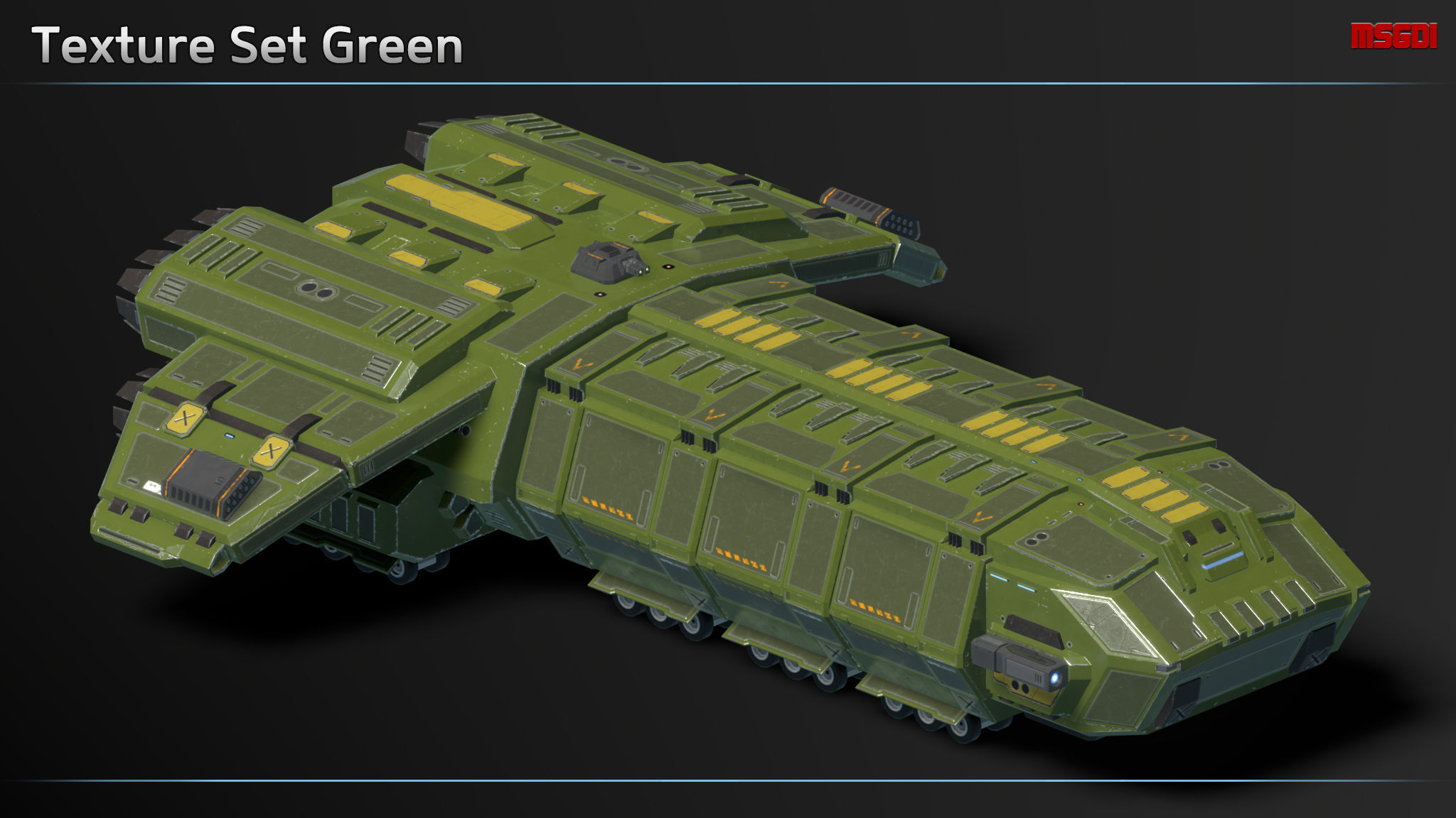 Scifi Dropship Valor Low-poly 3D model_7