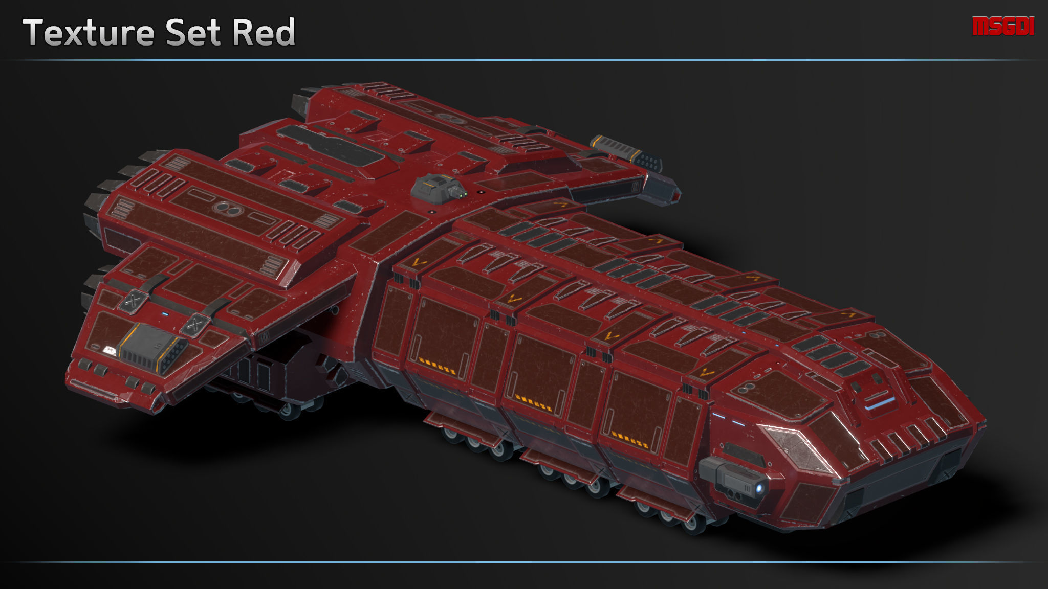 Scifi Dropship Valor Low-poly 3D model_9