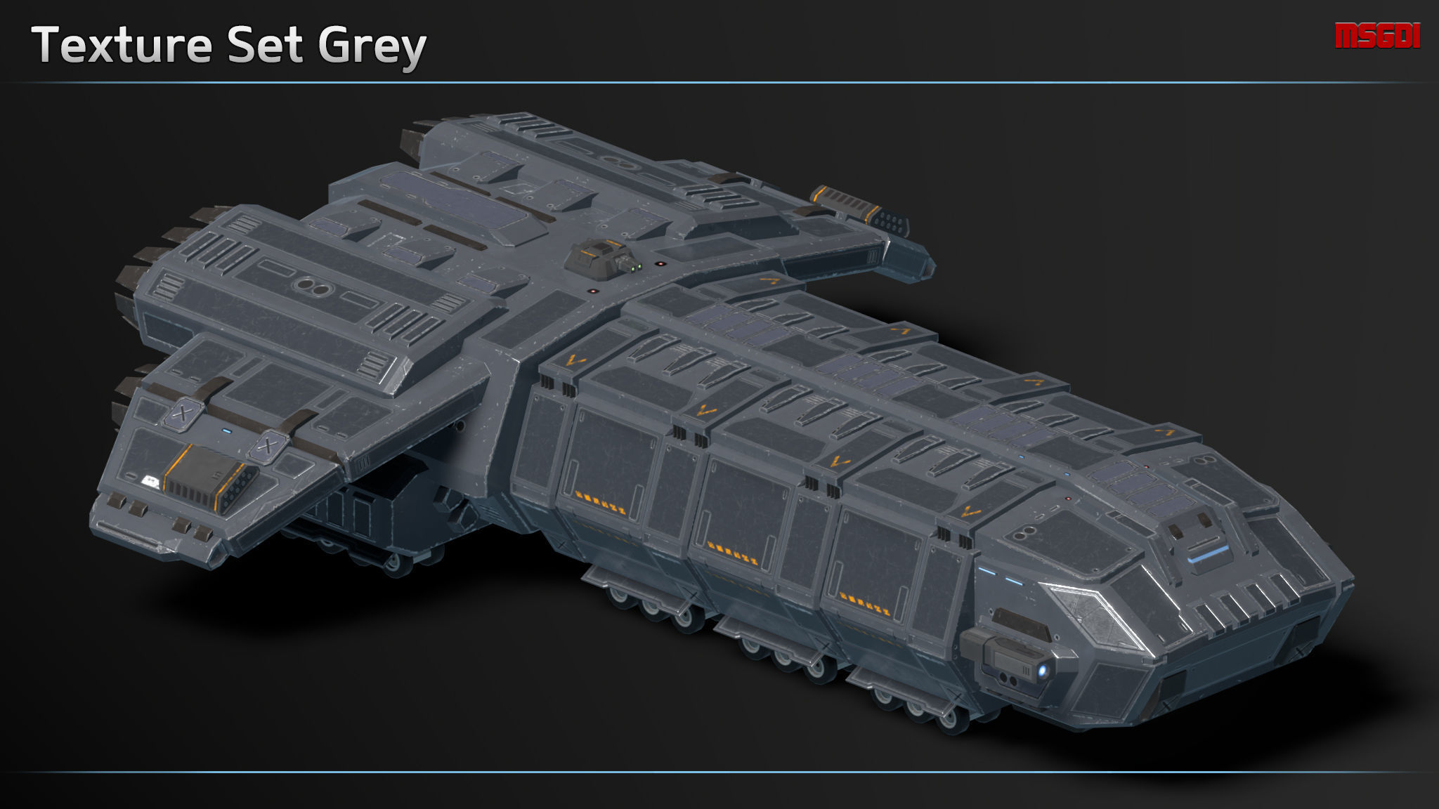 Scifi Dropship Valor Low-poly 3D model_8