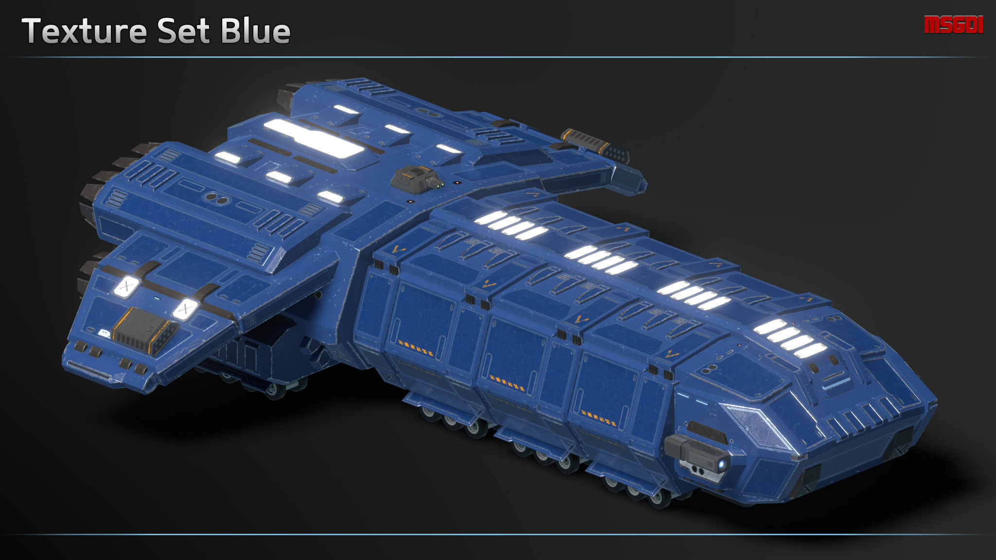 Scifi Dropship Valor Low-poly 3D model_6