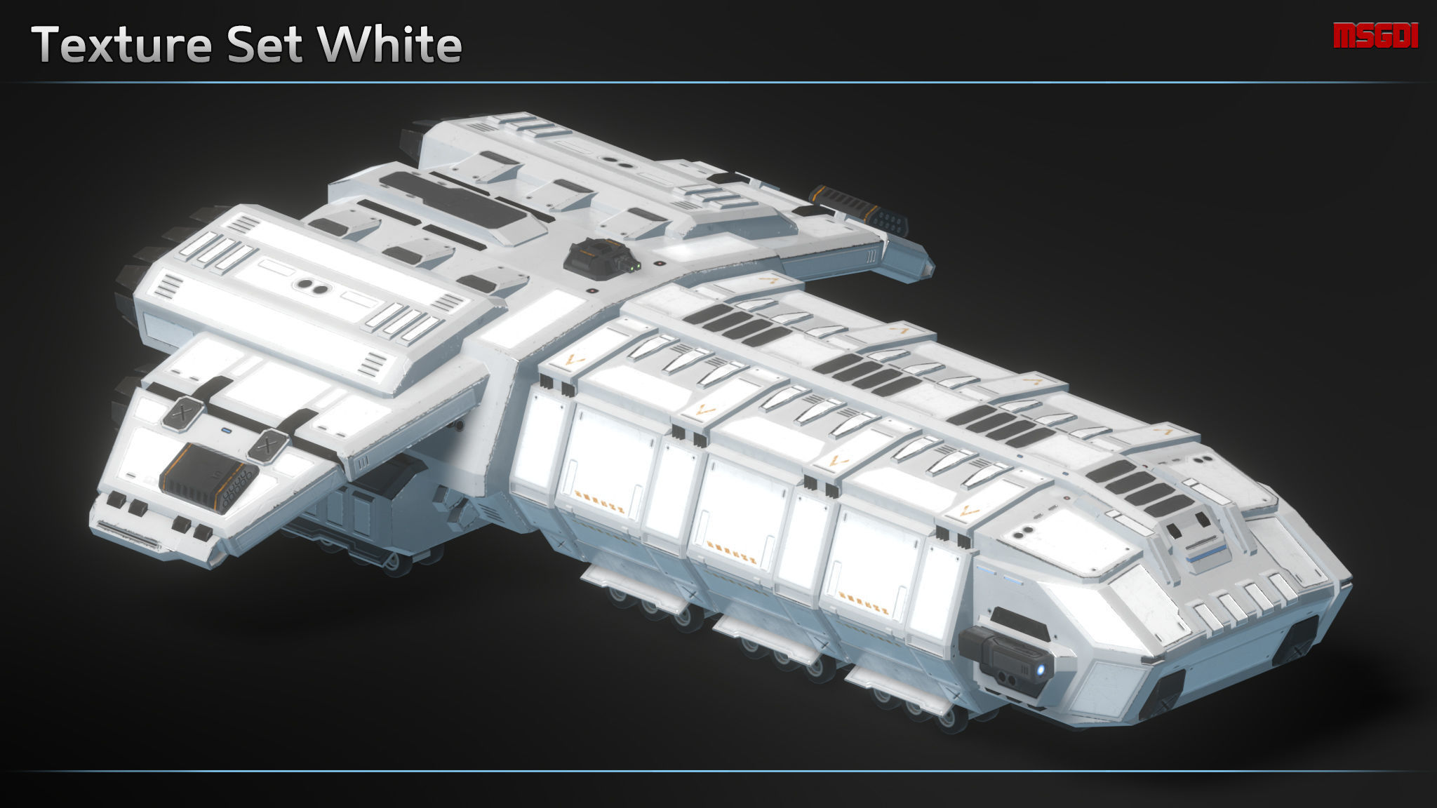 Scifi Dropship Valor Low-poly 3D model_10