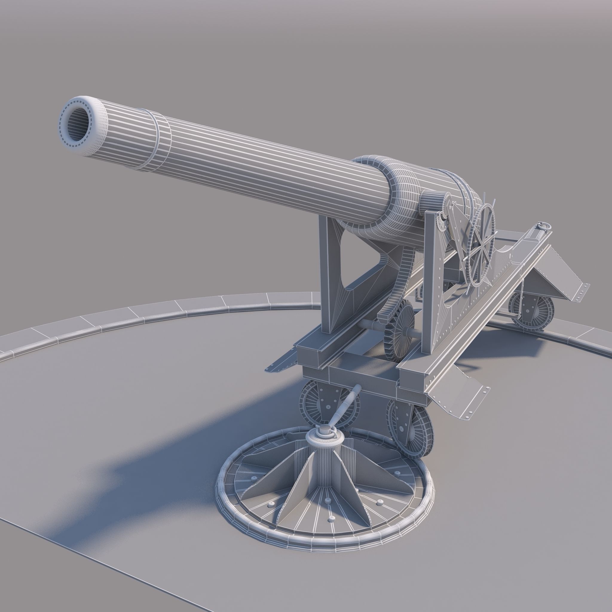 Old Cannon 3D model_11