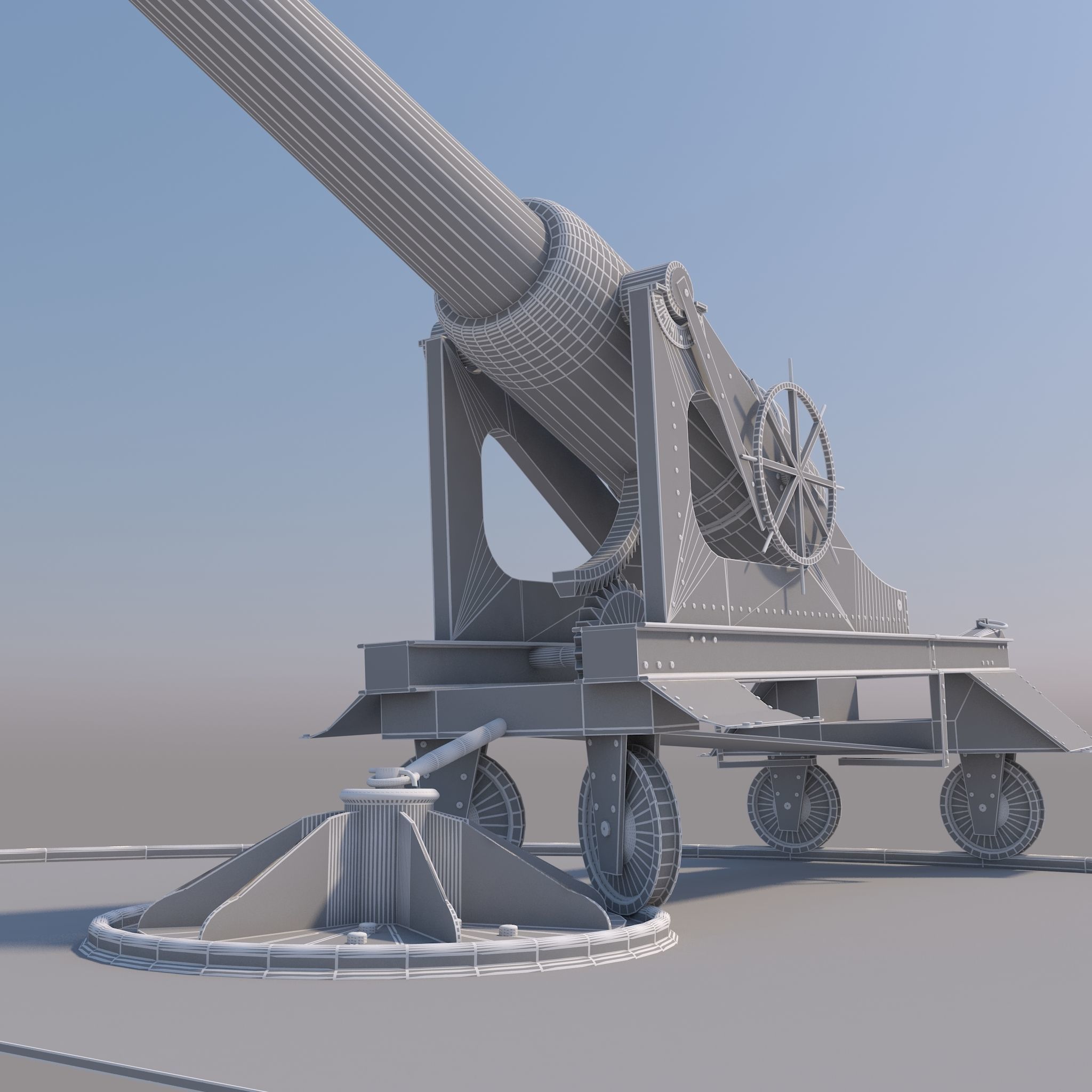 Old Cannon 3D model_9