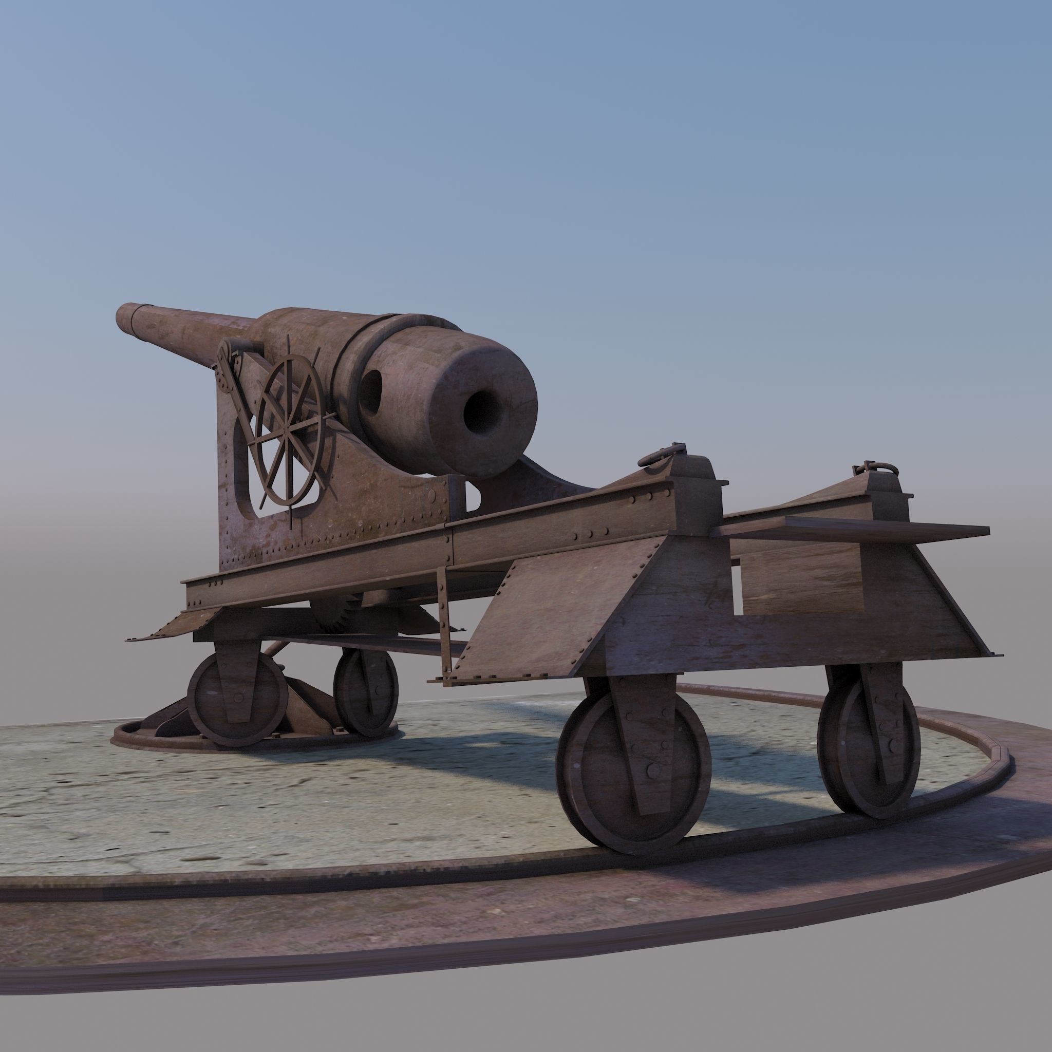 Old Cannon 3D model_6