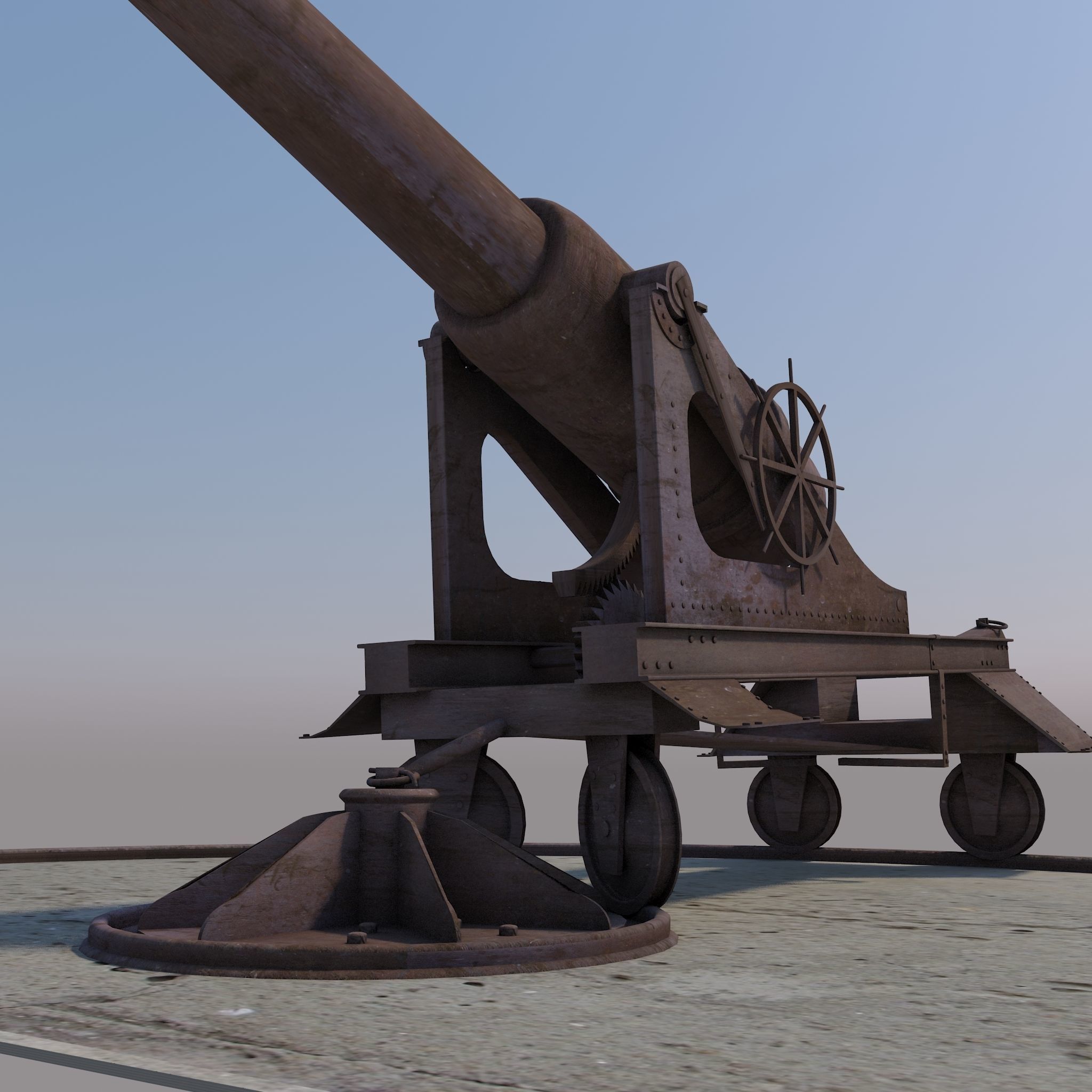 Old Cannon 3D model_8