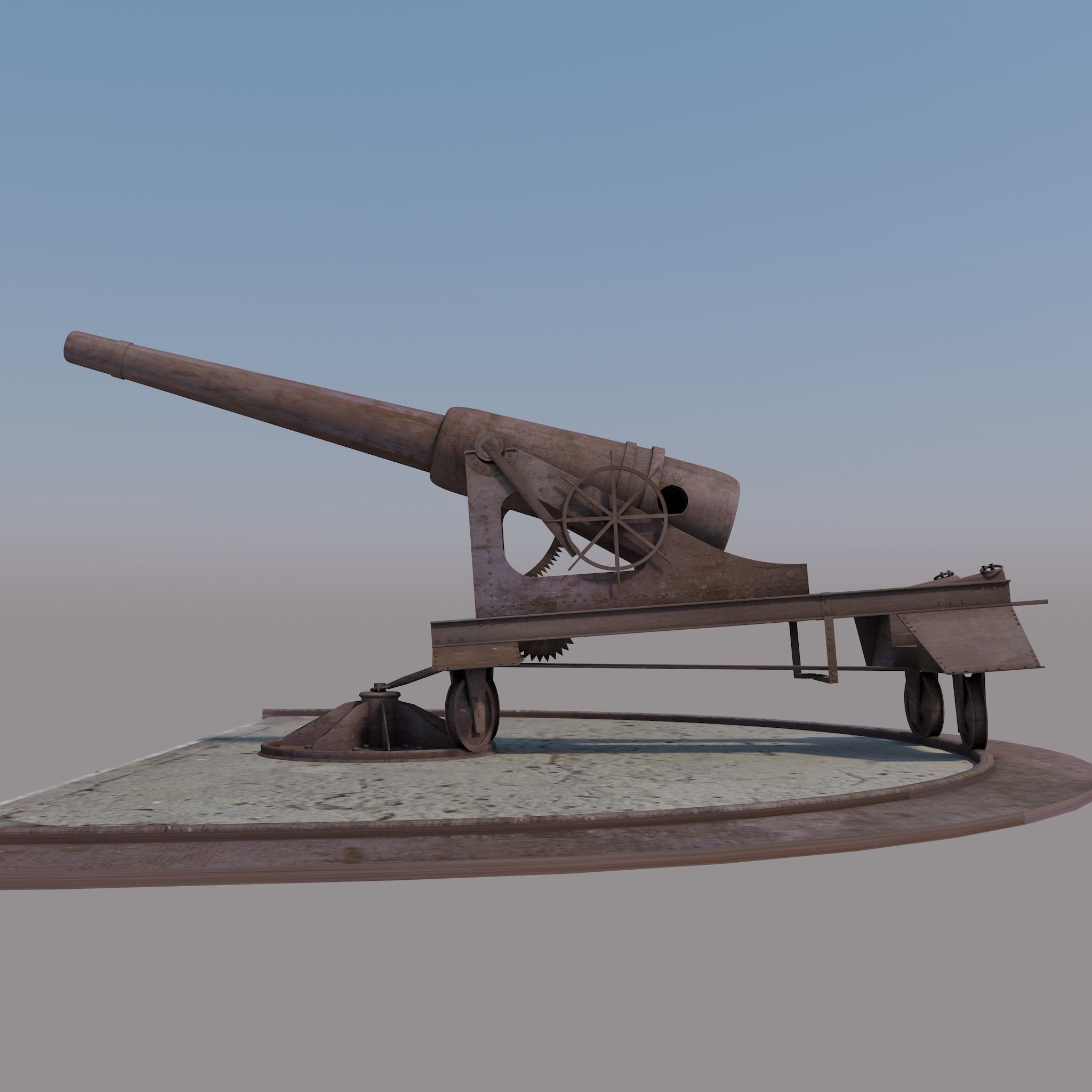 Old Cannon 3D model_12