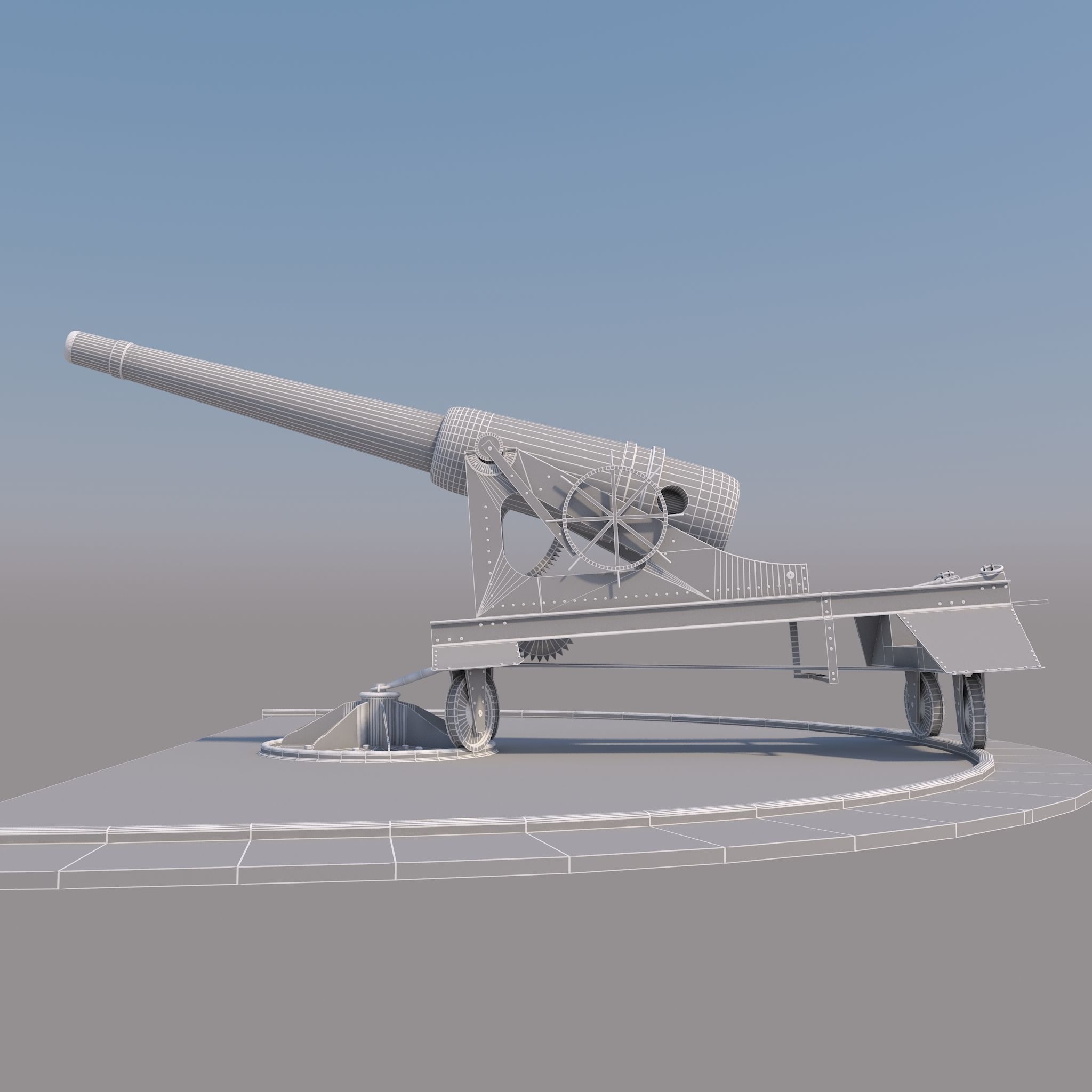 Old Cannon 3D model_13
