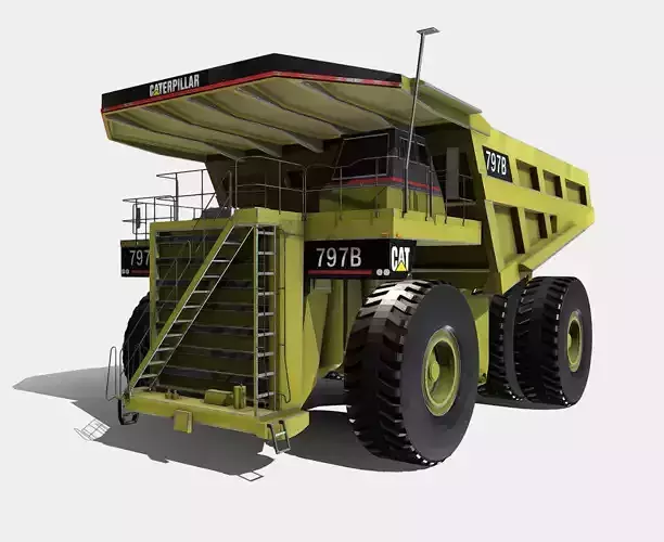 Cat 797B Mining Excavator Low-poly 3D model
