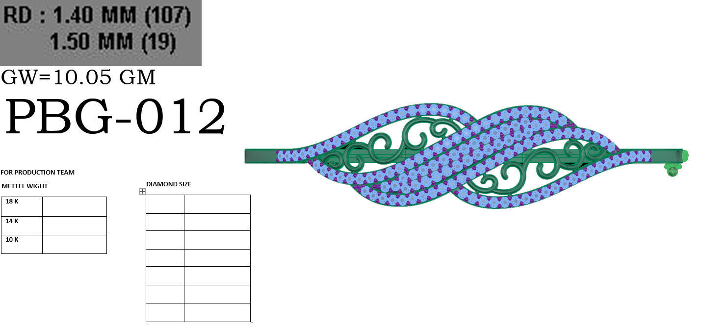 Women Bracelets 3dm stl render detail 3D print model 3D print model_4