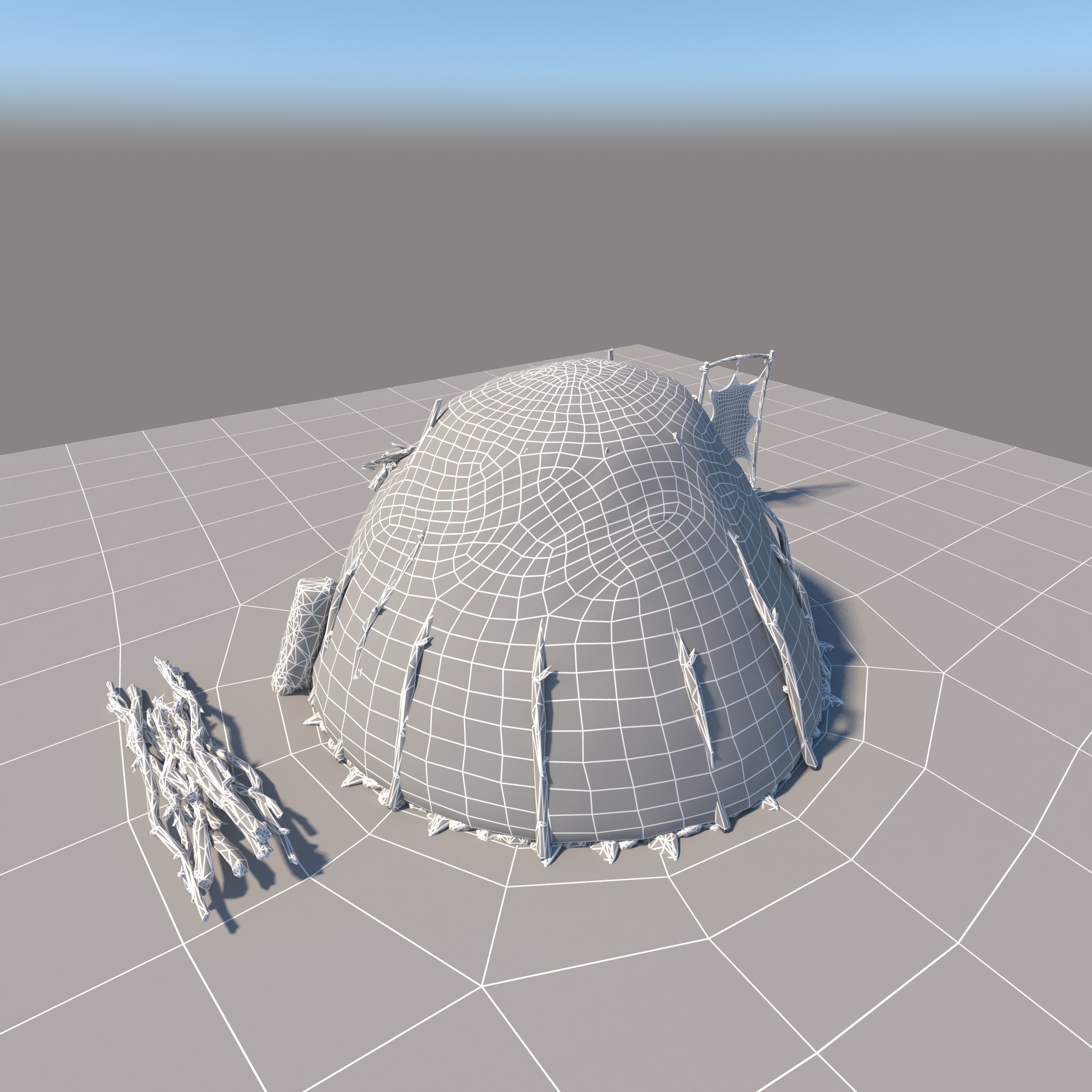 Neolithic House 3D model 3D model_13