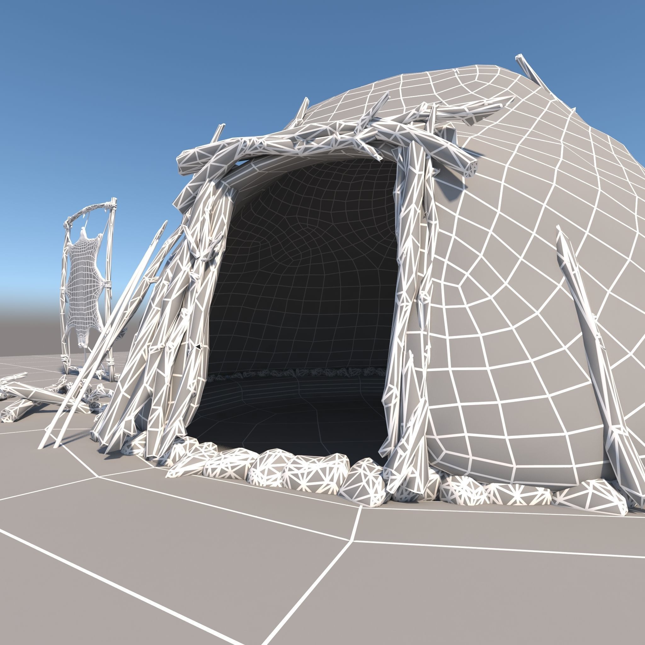 Neolithic House 3D model 3D model_7