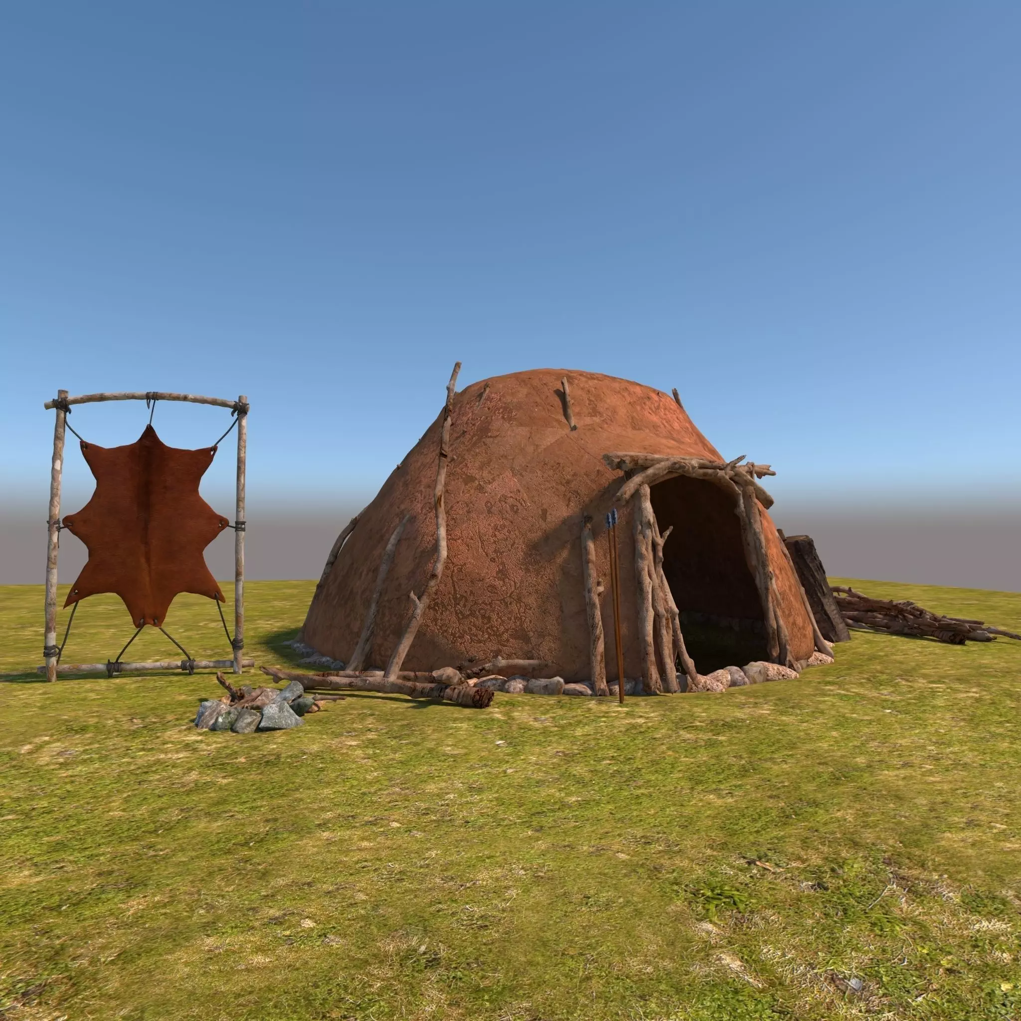 Neolithic House 3D model 3D model_0