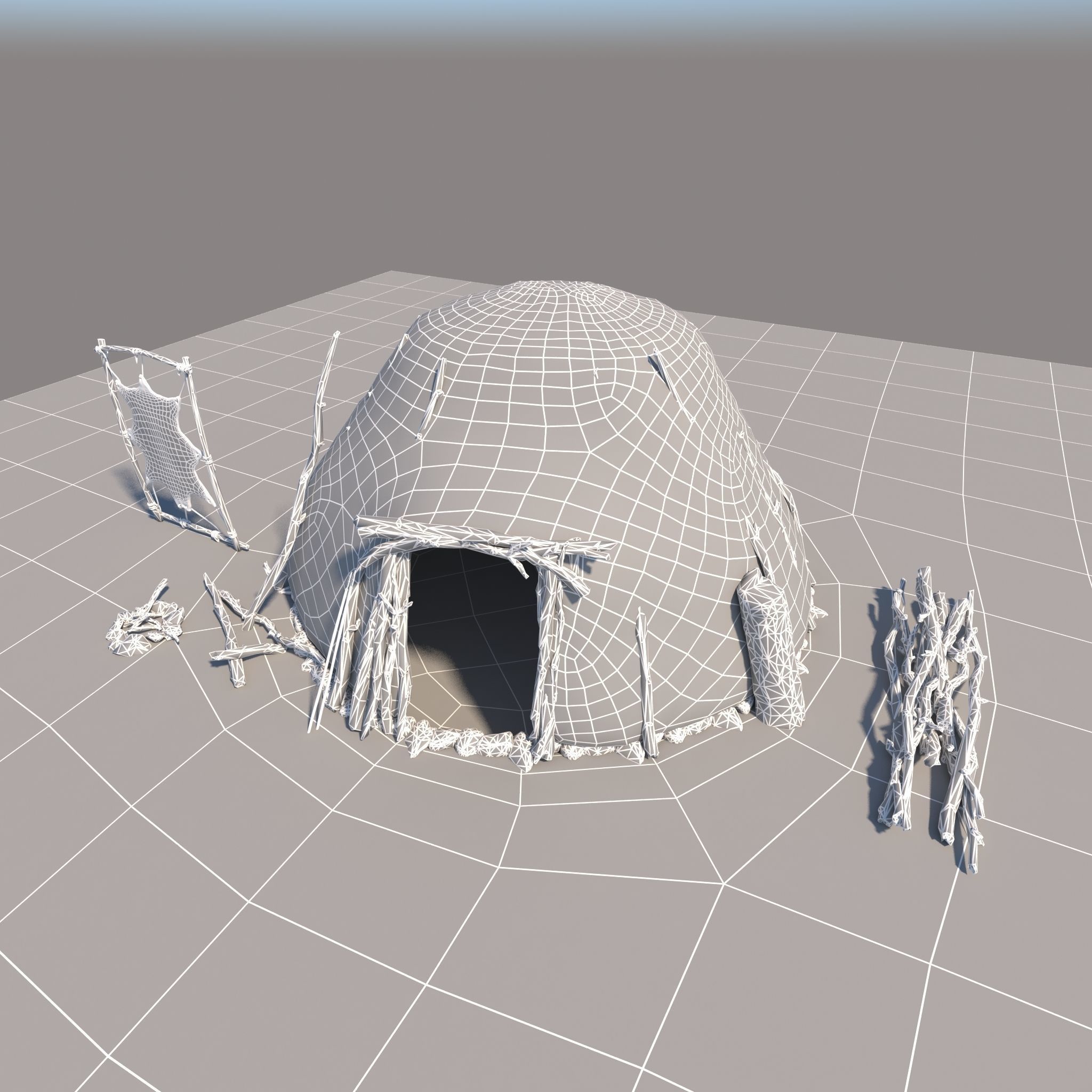 Neolithic House 3D model 3D model_9