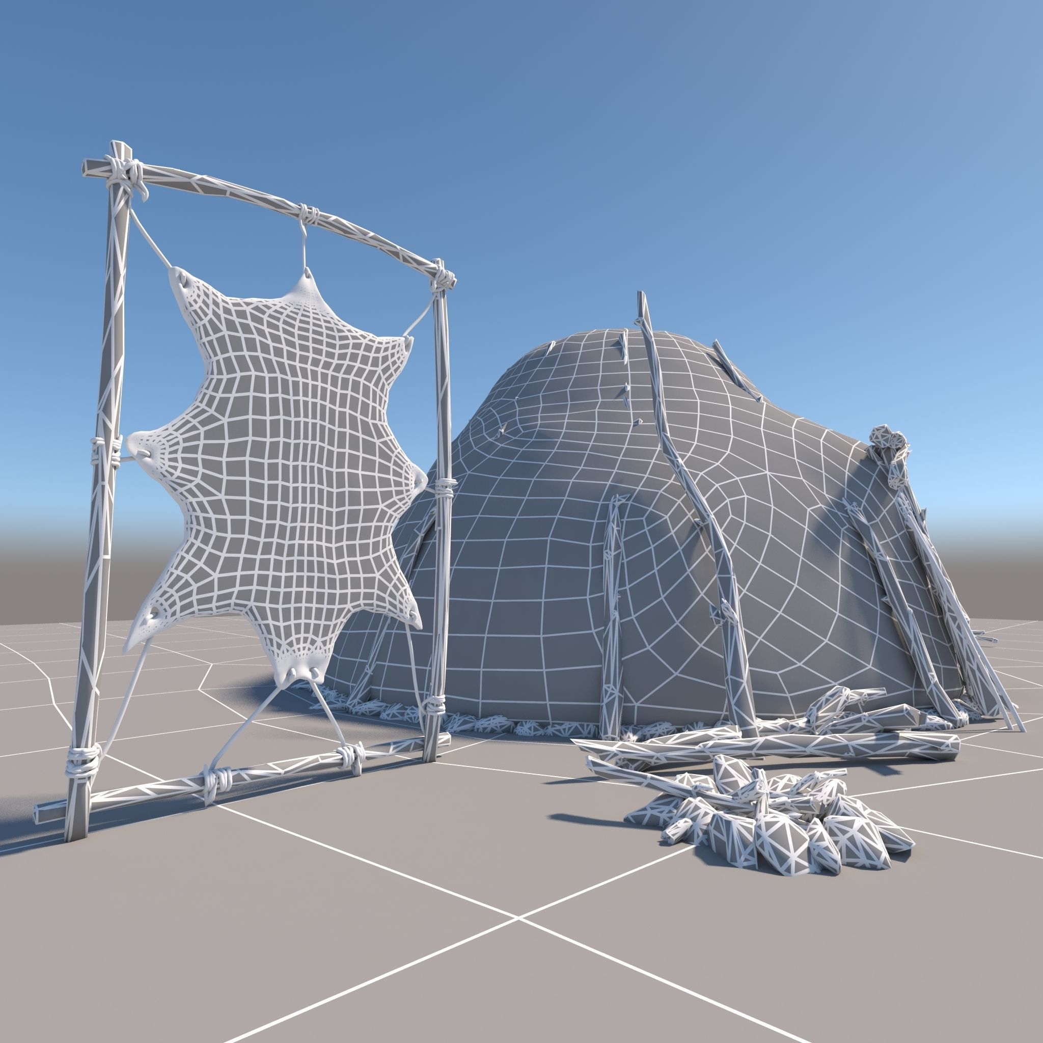 Neolithic House 3D model 3D model_5