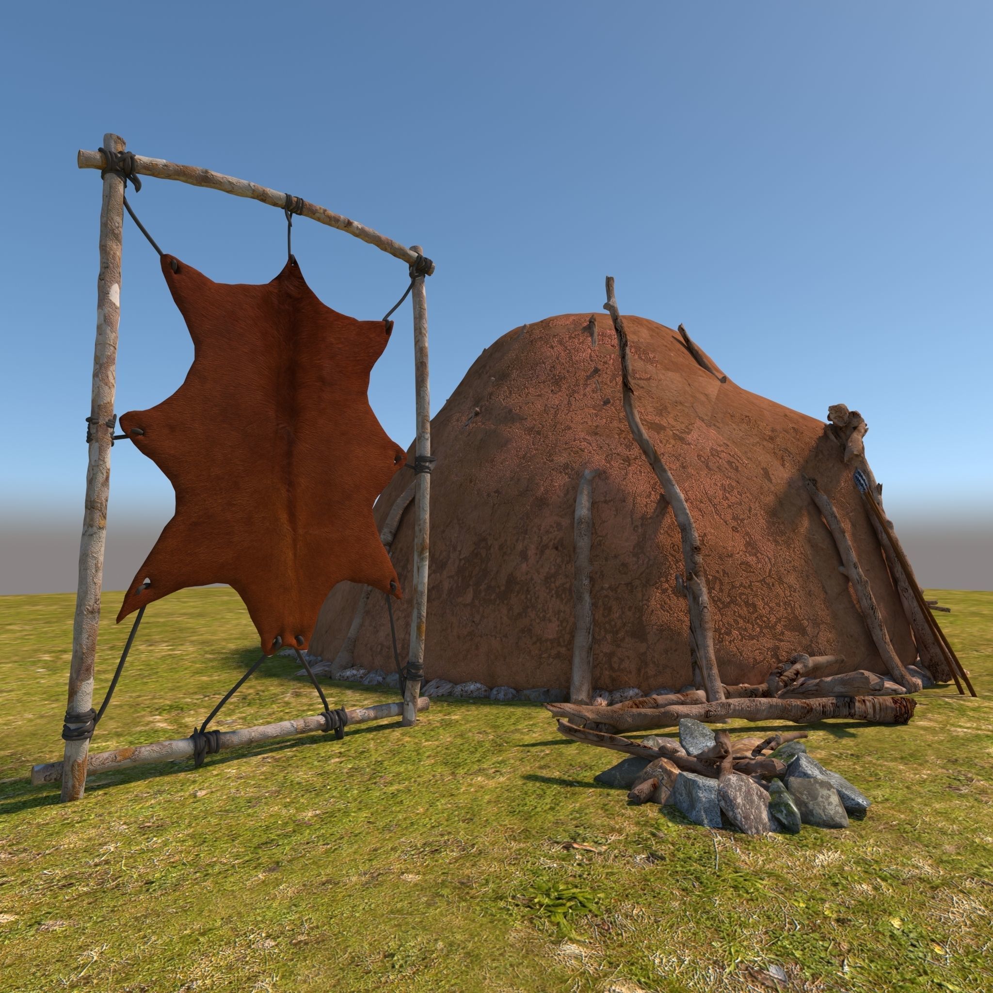 Neolithic House 3D model 3D model_4