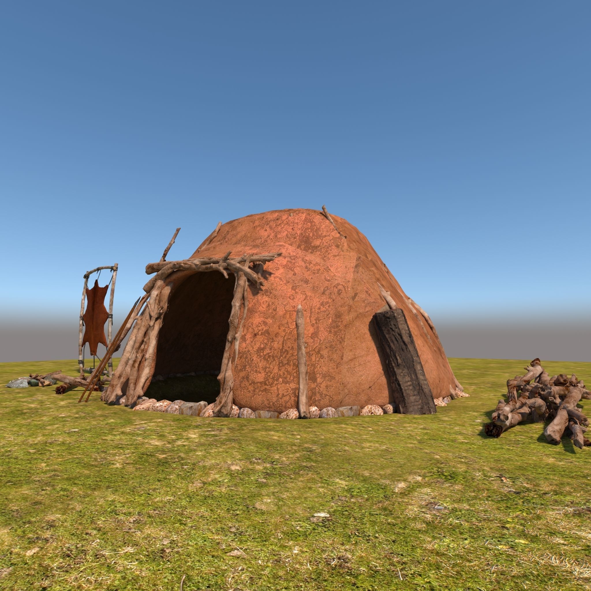 Neolithic House 3D model 3D model_2