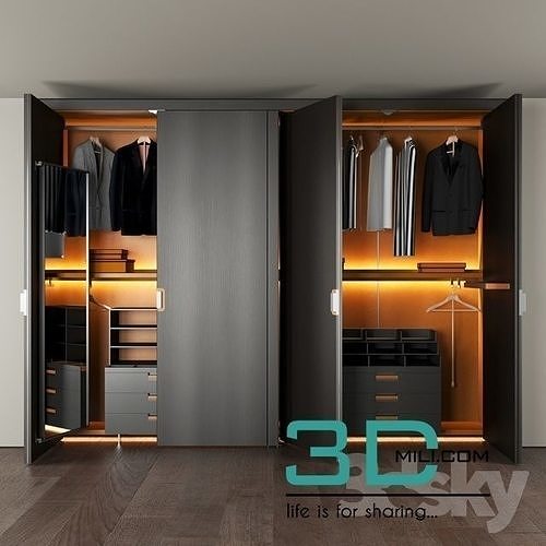 3d cabinet model wardrobe closet 3D model