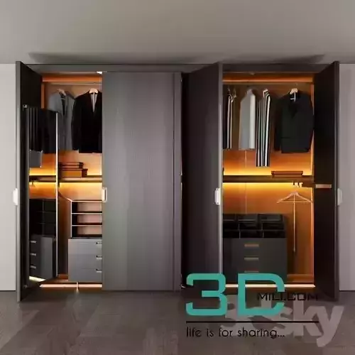 3d cabinet model wardrobe closet 3D model