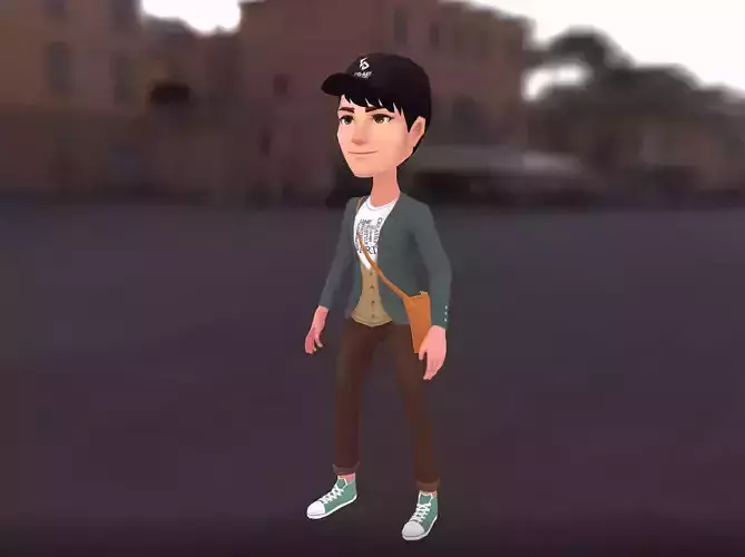 StudentBoy person in city