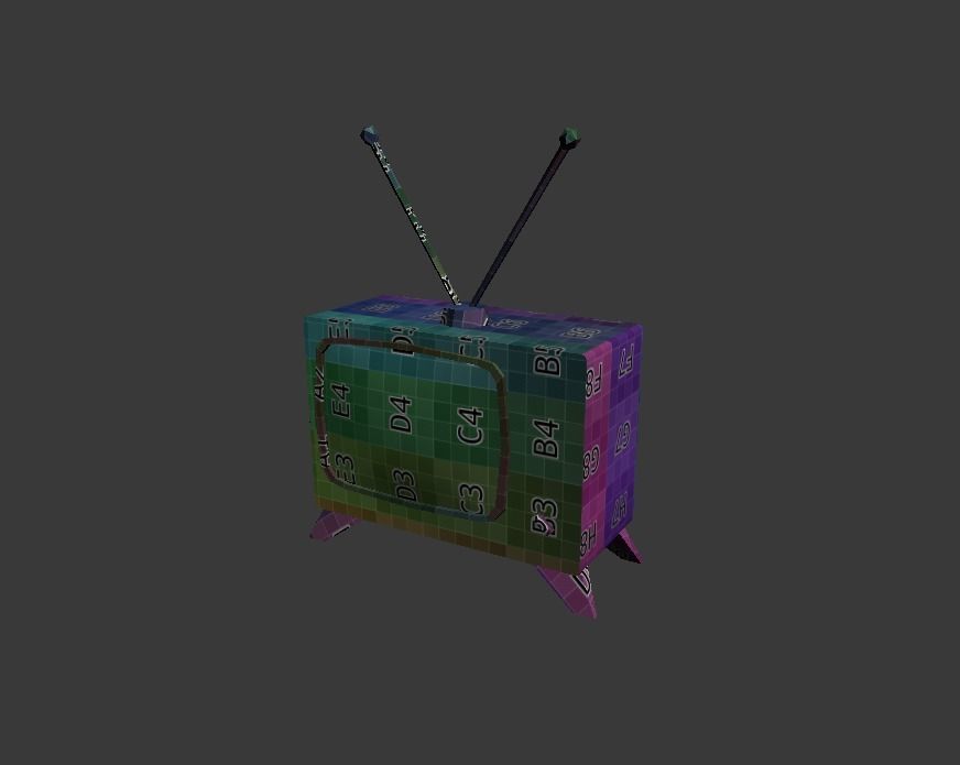 retro television Free low-poly 3D model_1