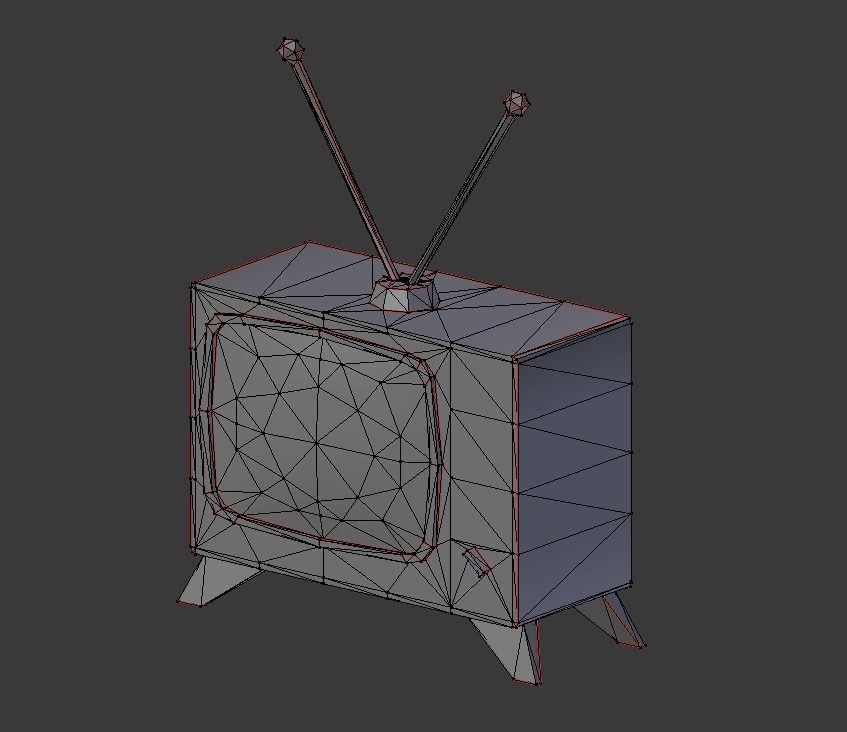 retro television Free low-poly 3D model_2