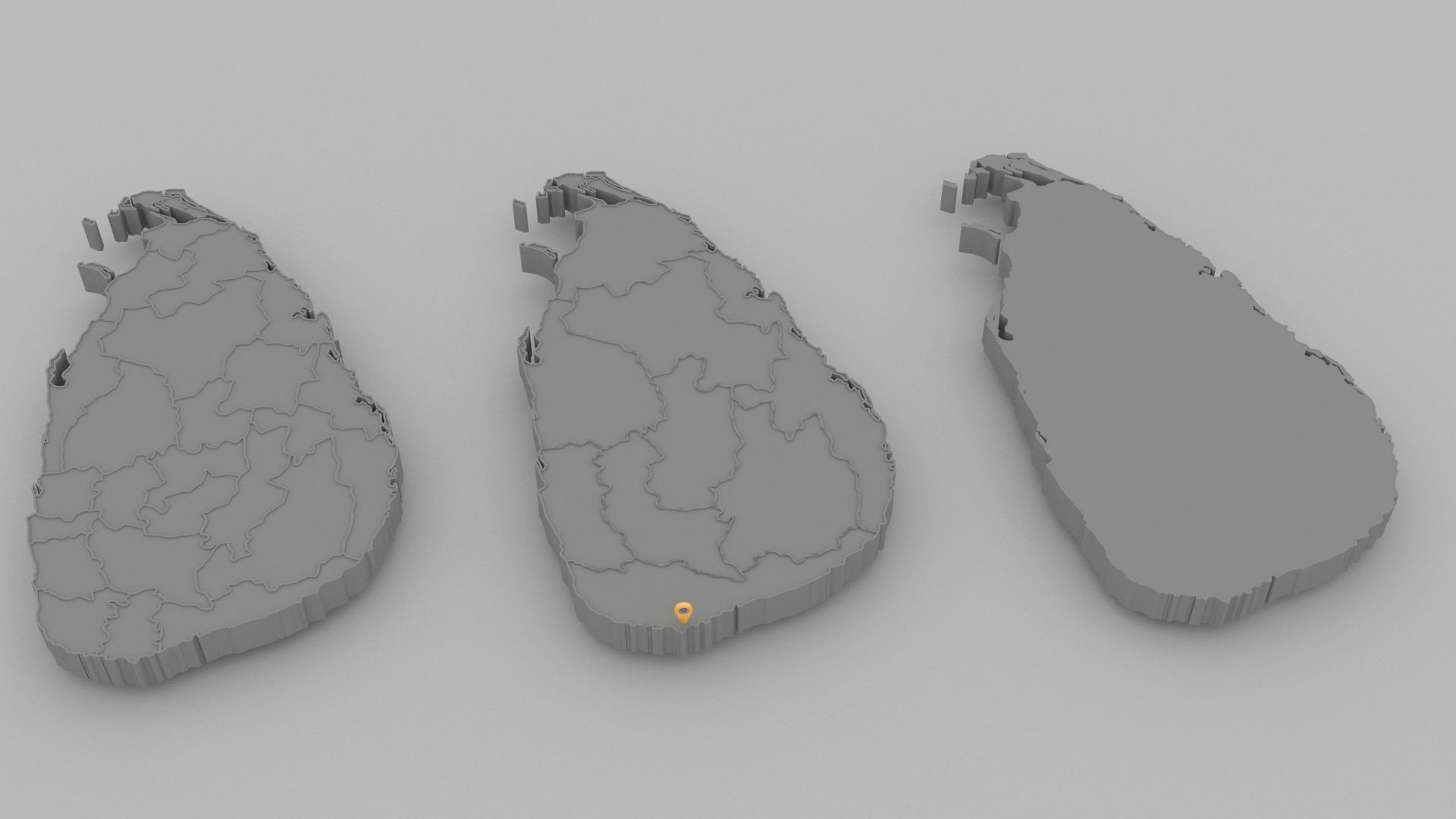 Sri Lanka Map 3D model_7
