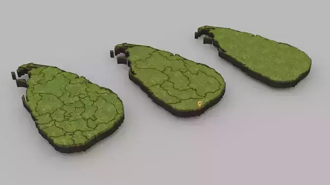 Sri Lanka Map 3D model
