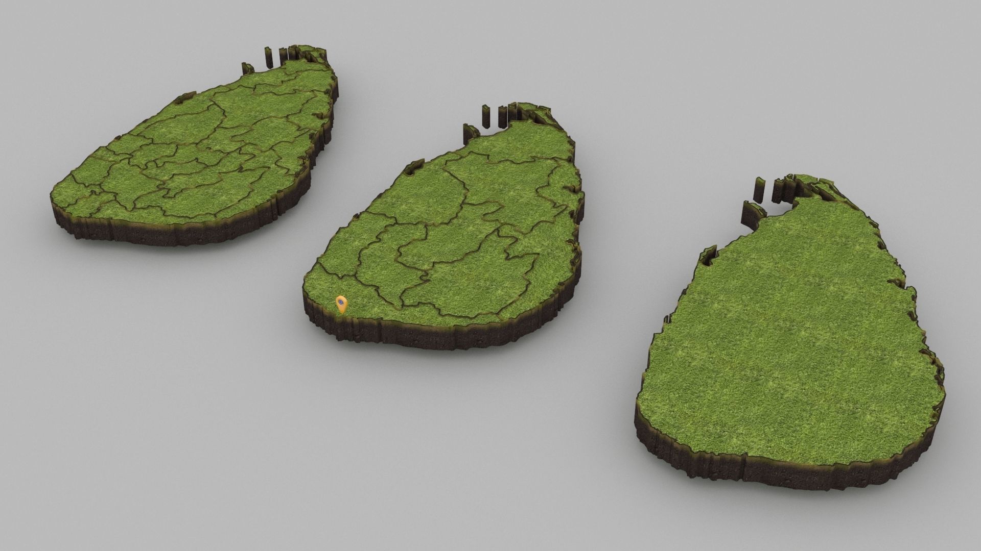 Sri Lanka Map 3D model_1