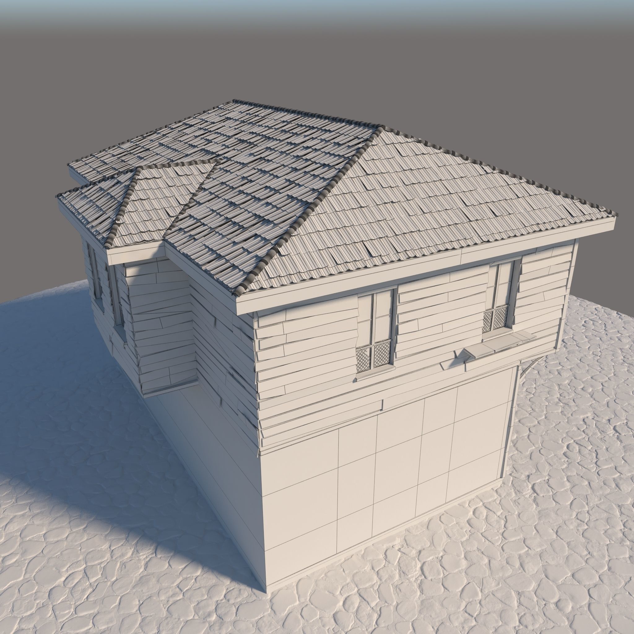 Old Wooden House 3D model_15