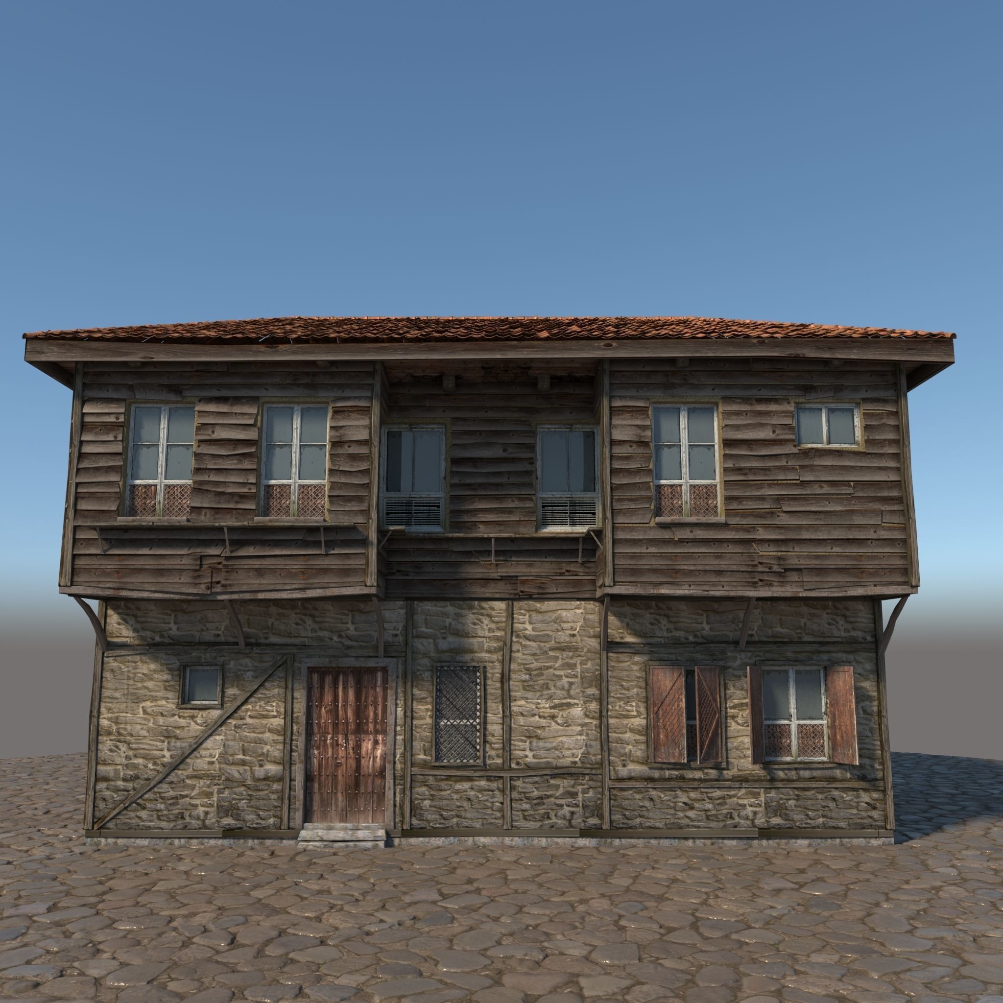 Old Wooden House 3D model_4