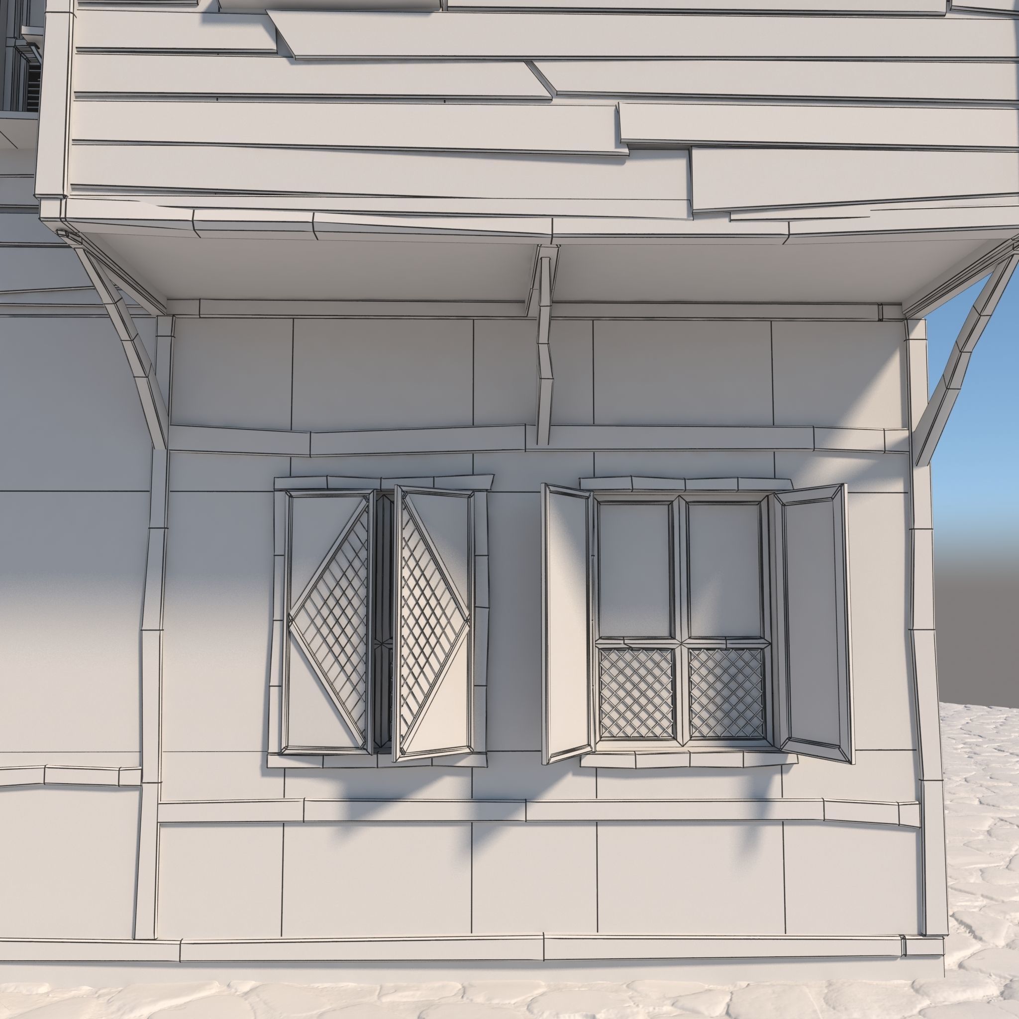 Old Wooden House 3D model_13