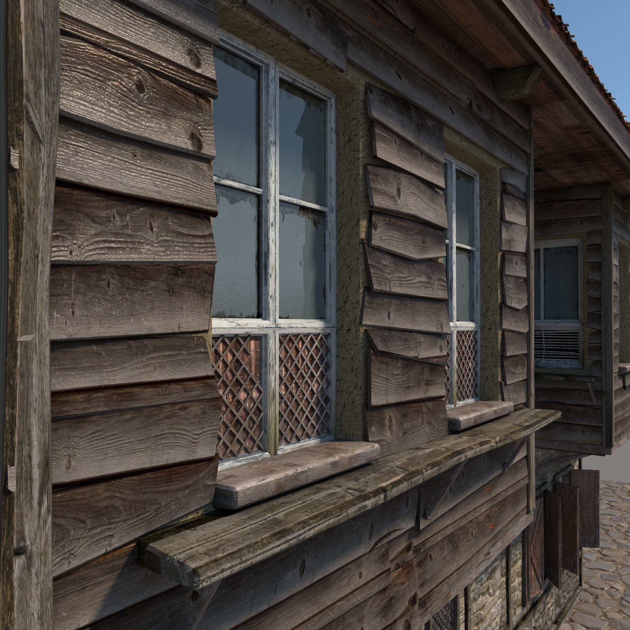 Old Wooden House 3D model_8