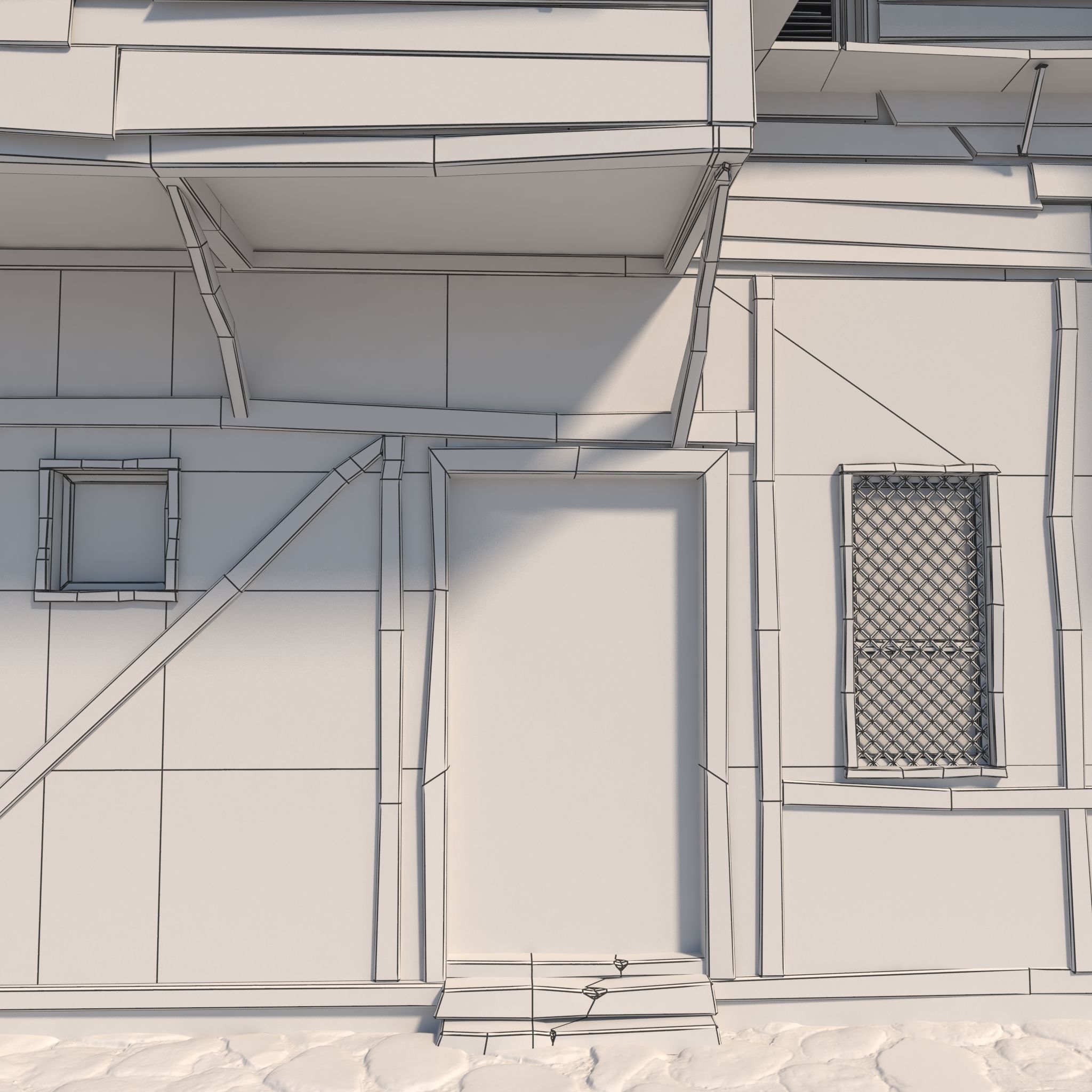 Old Wooden House 3D model_11