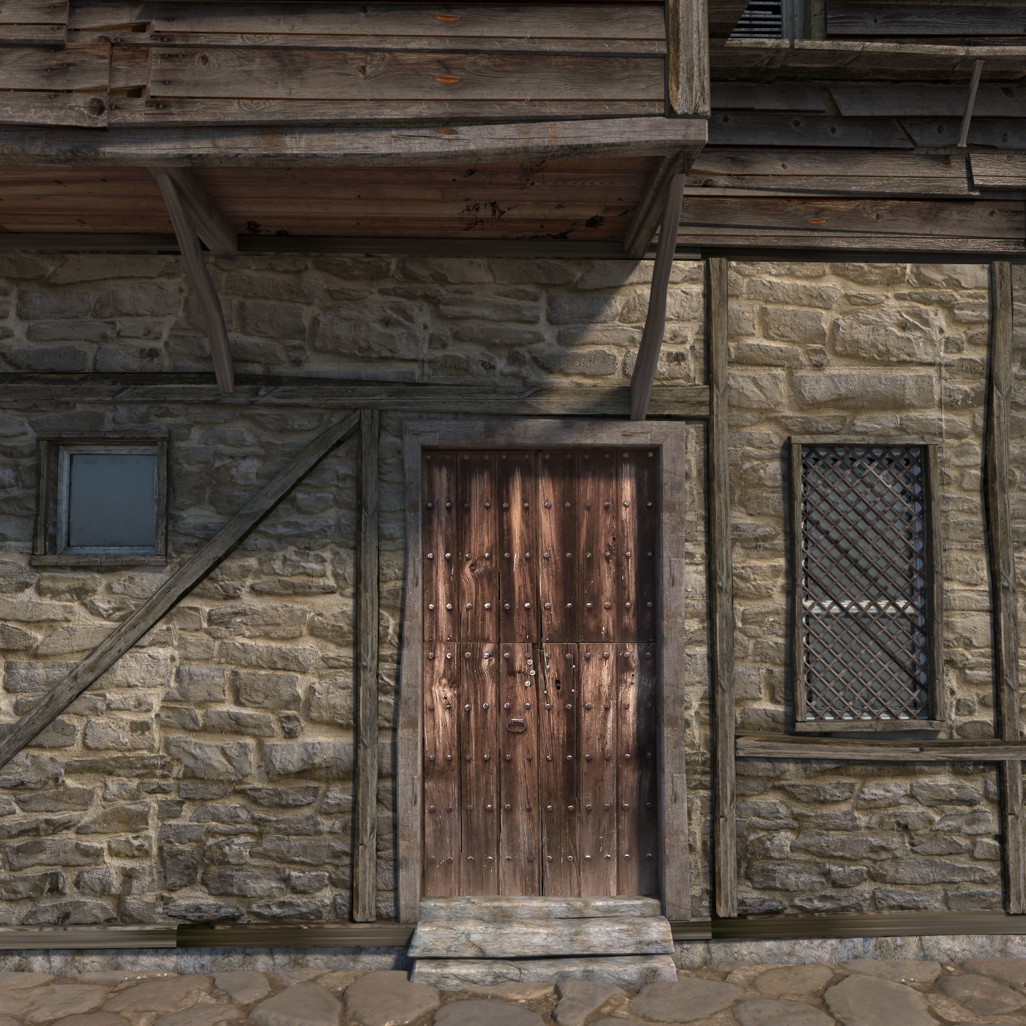 Old Wooden House 3D model_10