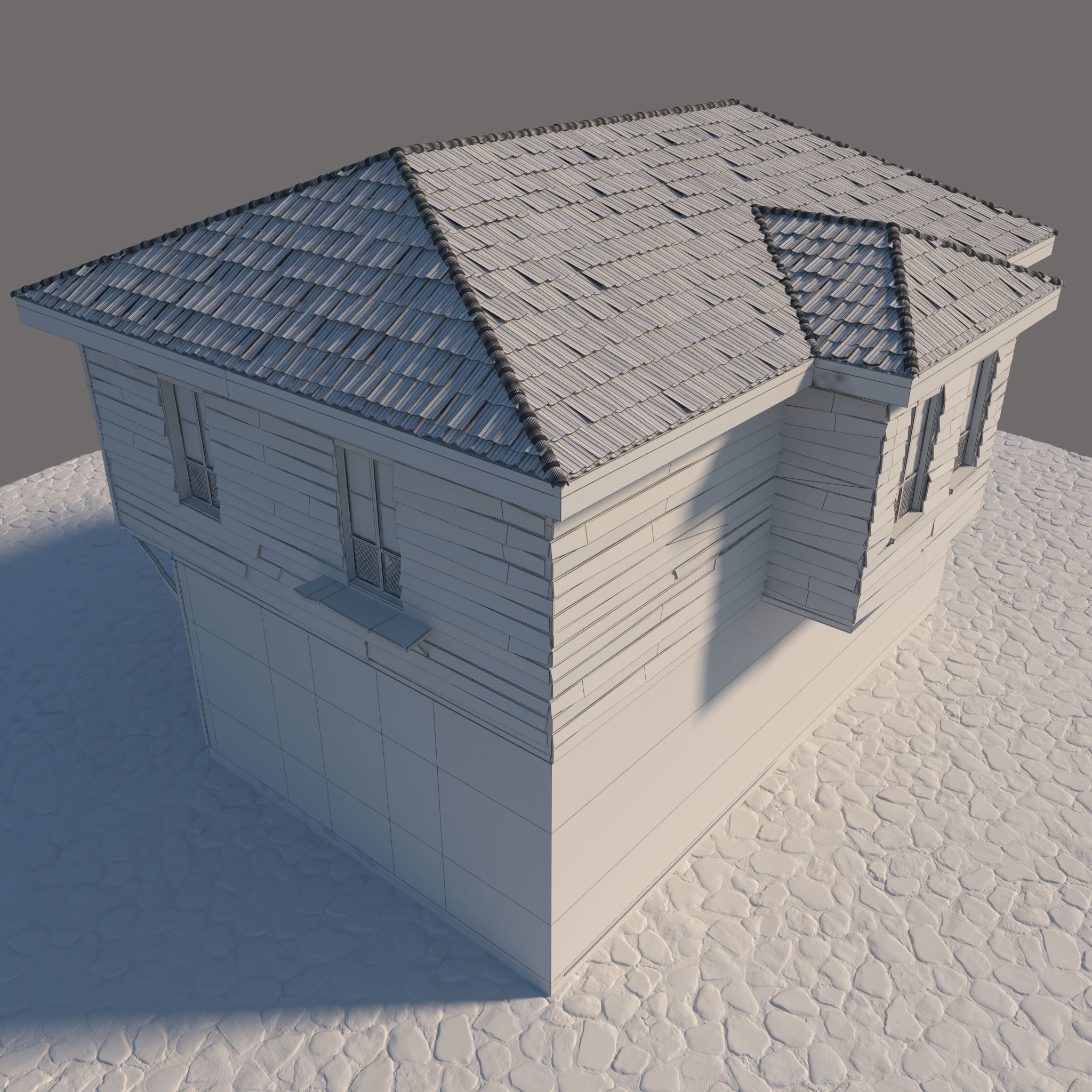 Old Wooden House 3D model_17