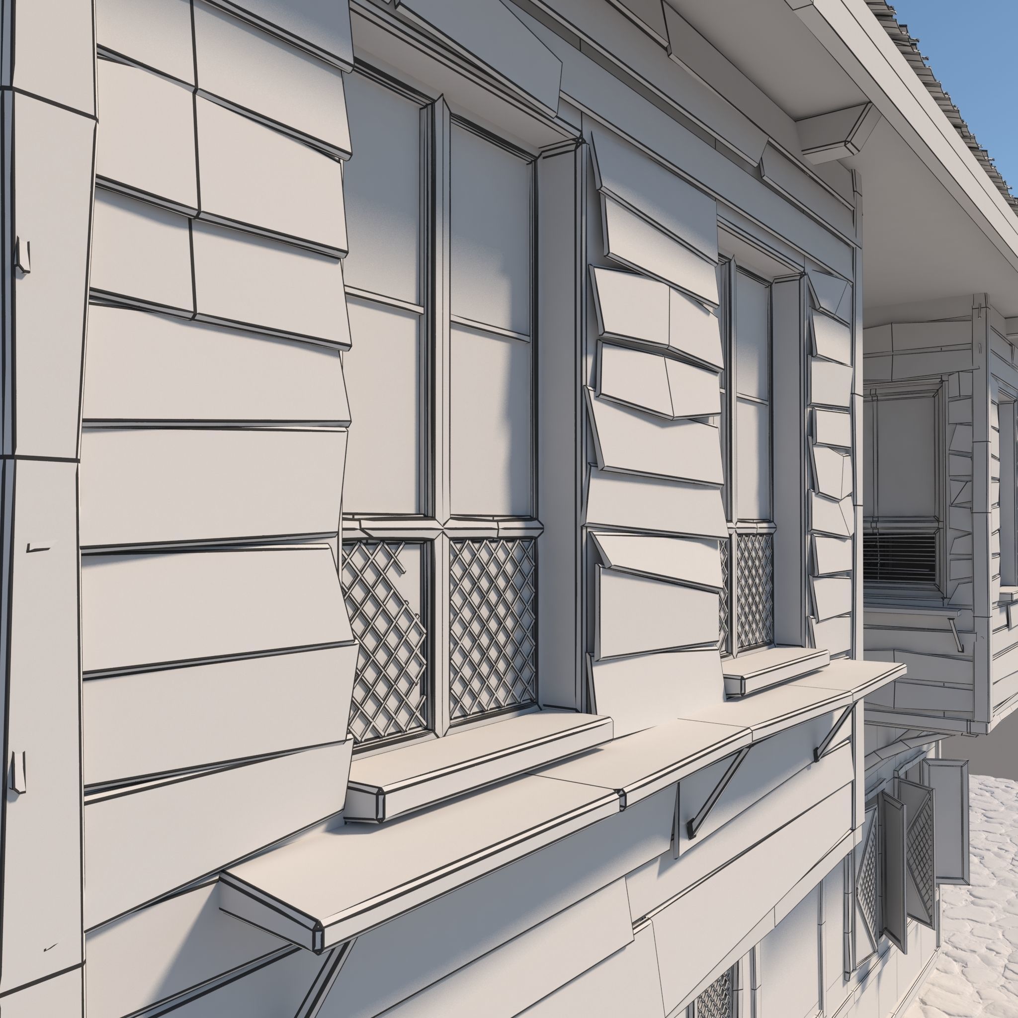 Old Wooden House 3D model_9