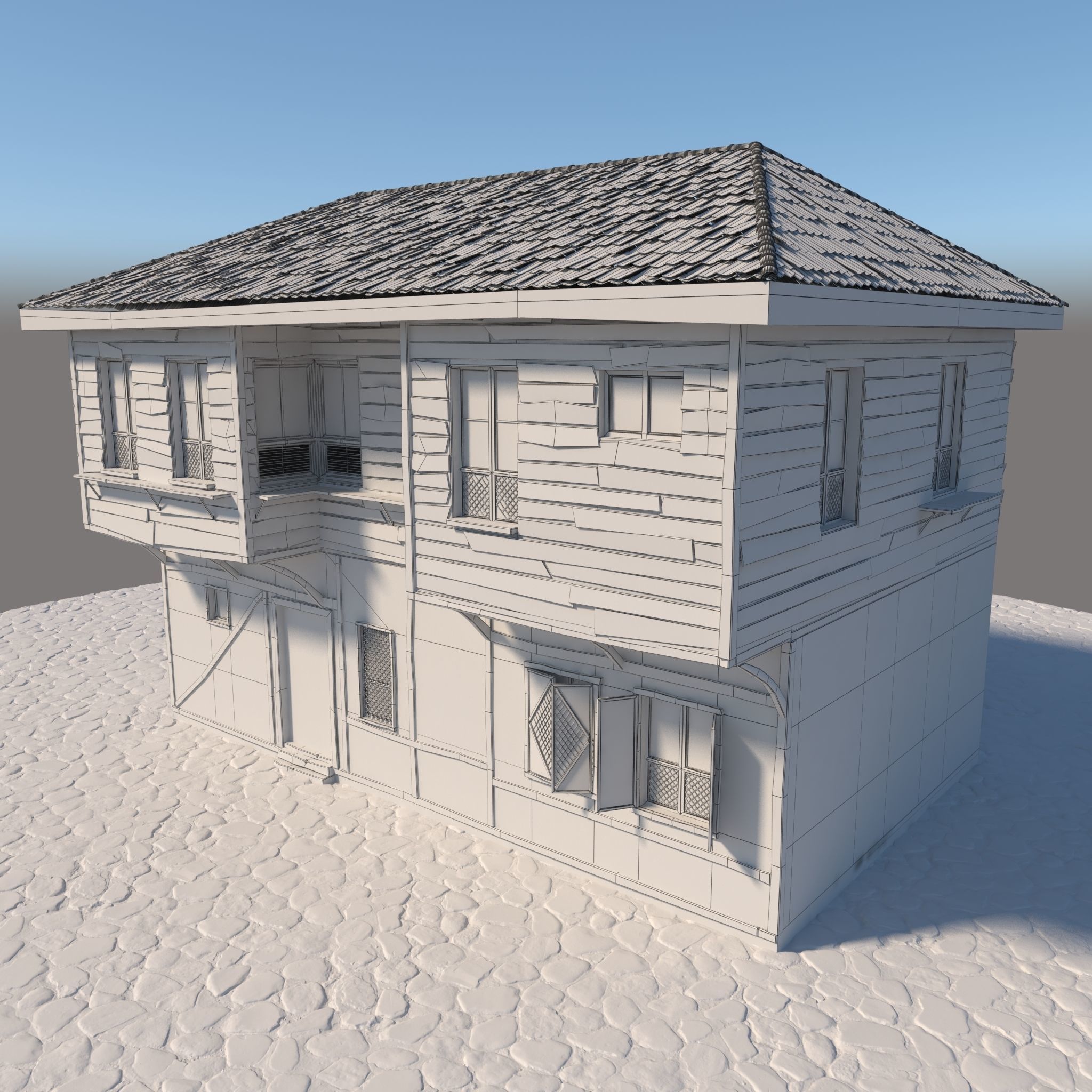 Old Wooden House 3D model_19