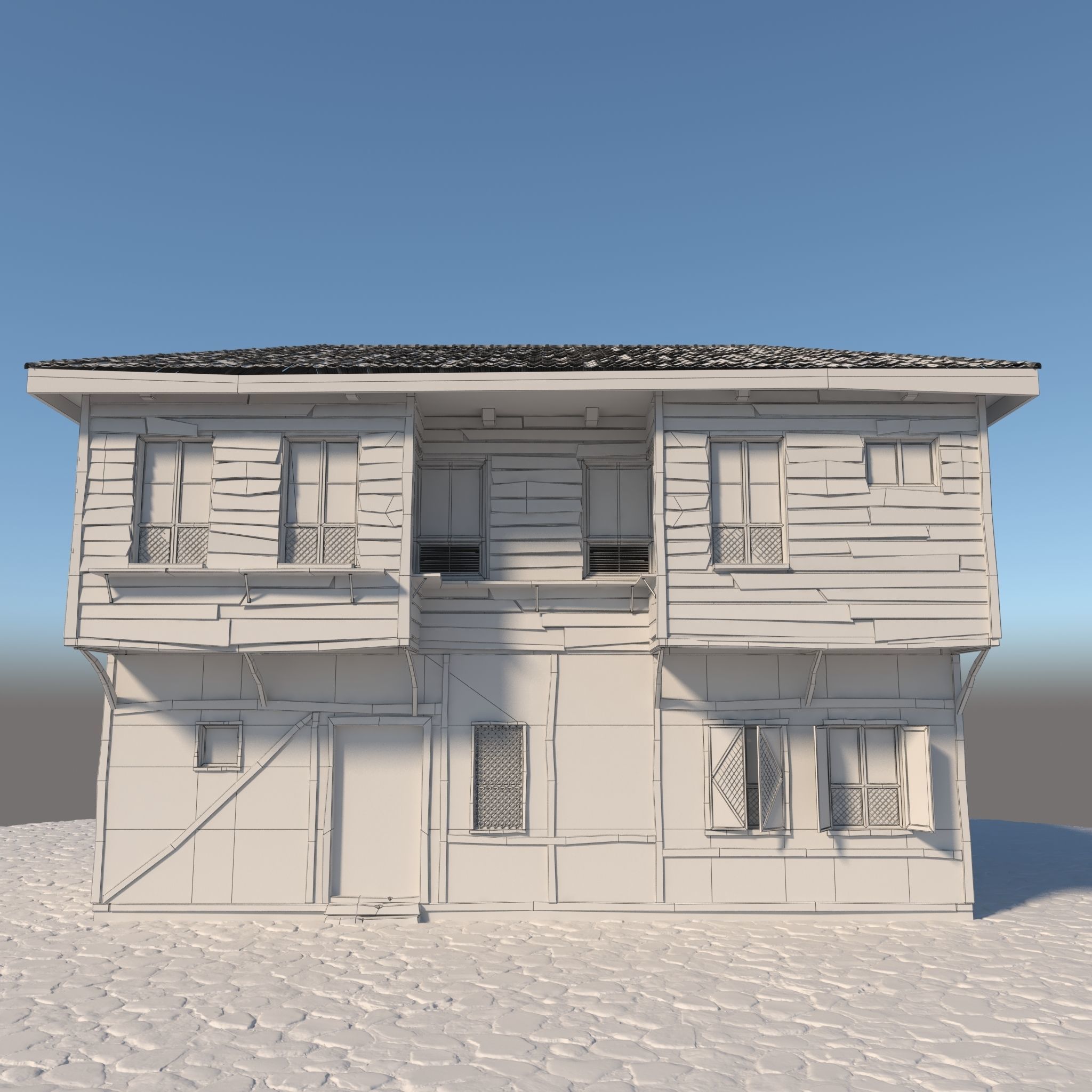 Old Wooden House 3D model_5
