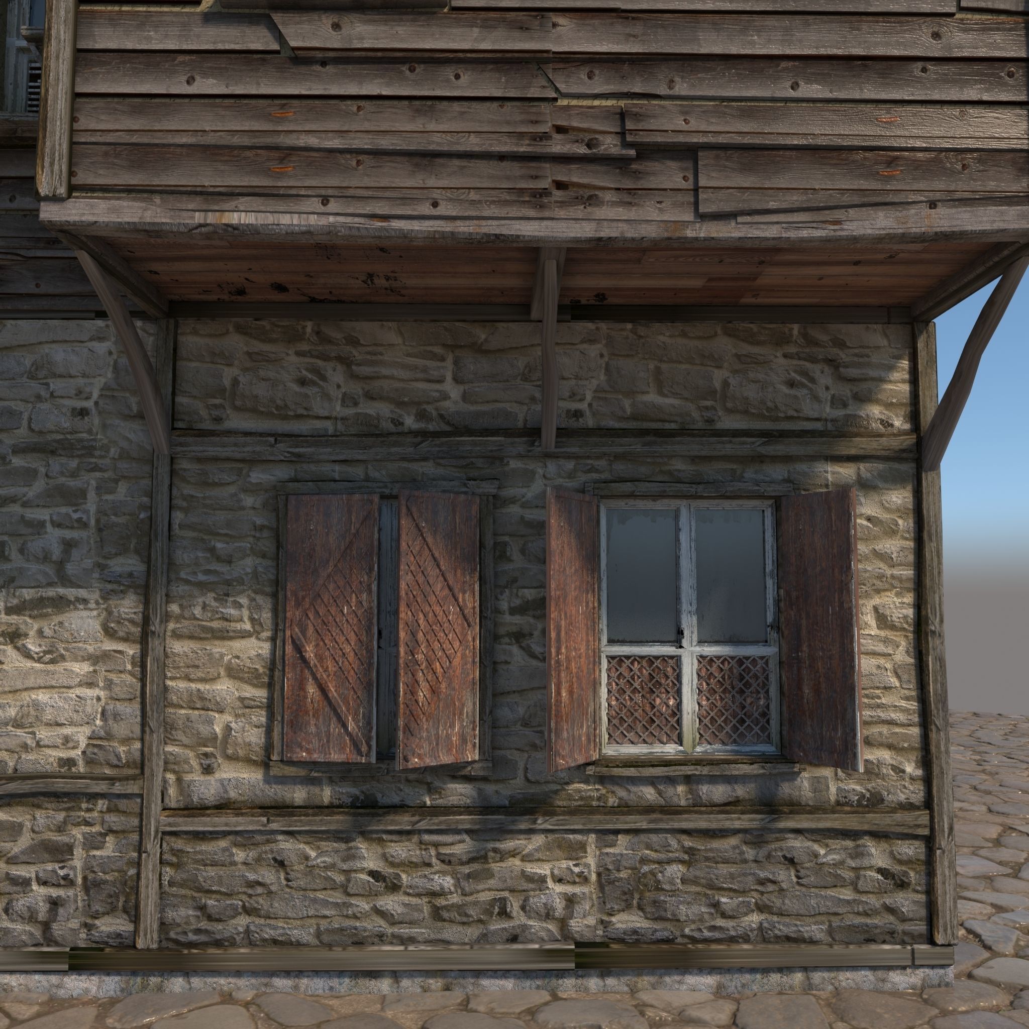 Old Wooden House 3D model_12