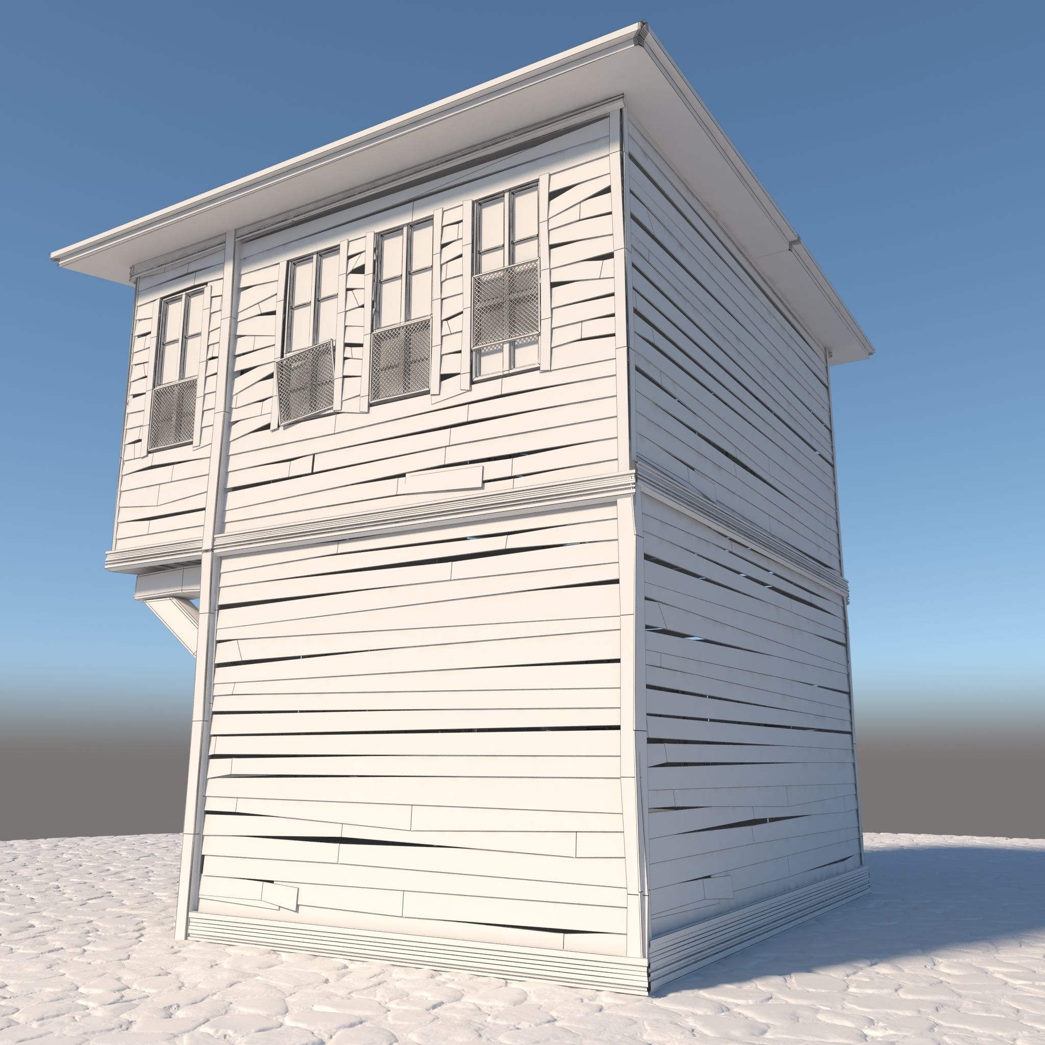Old Wooden House 3D model_5