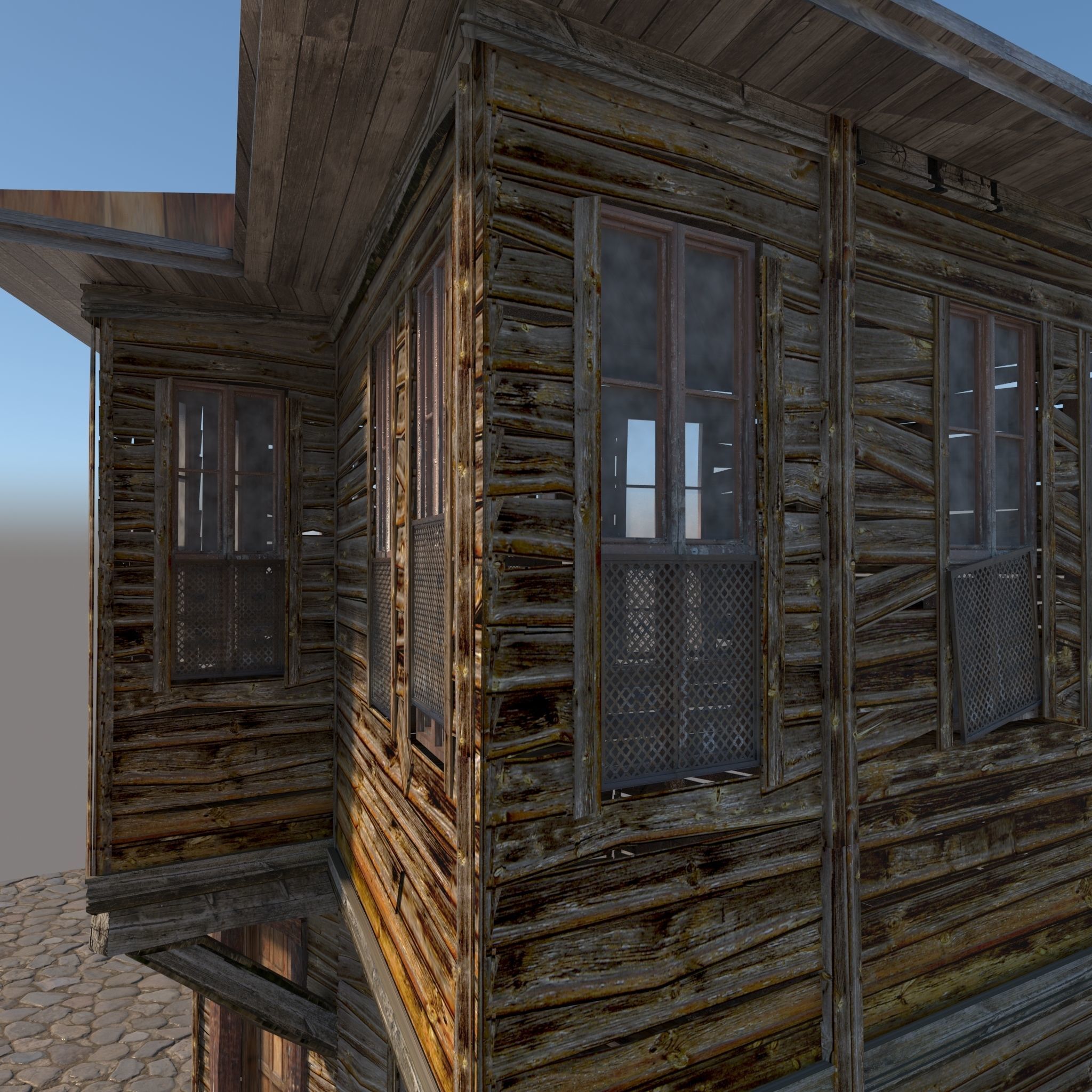 Old Wooden House 3D model_12