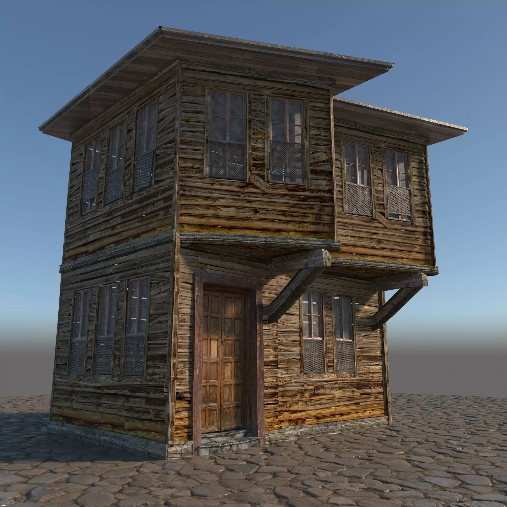 Old Wooden House 3D model_0