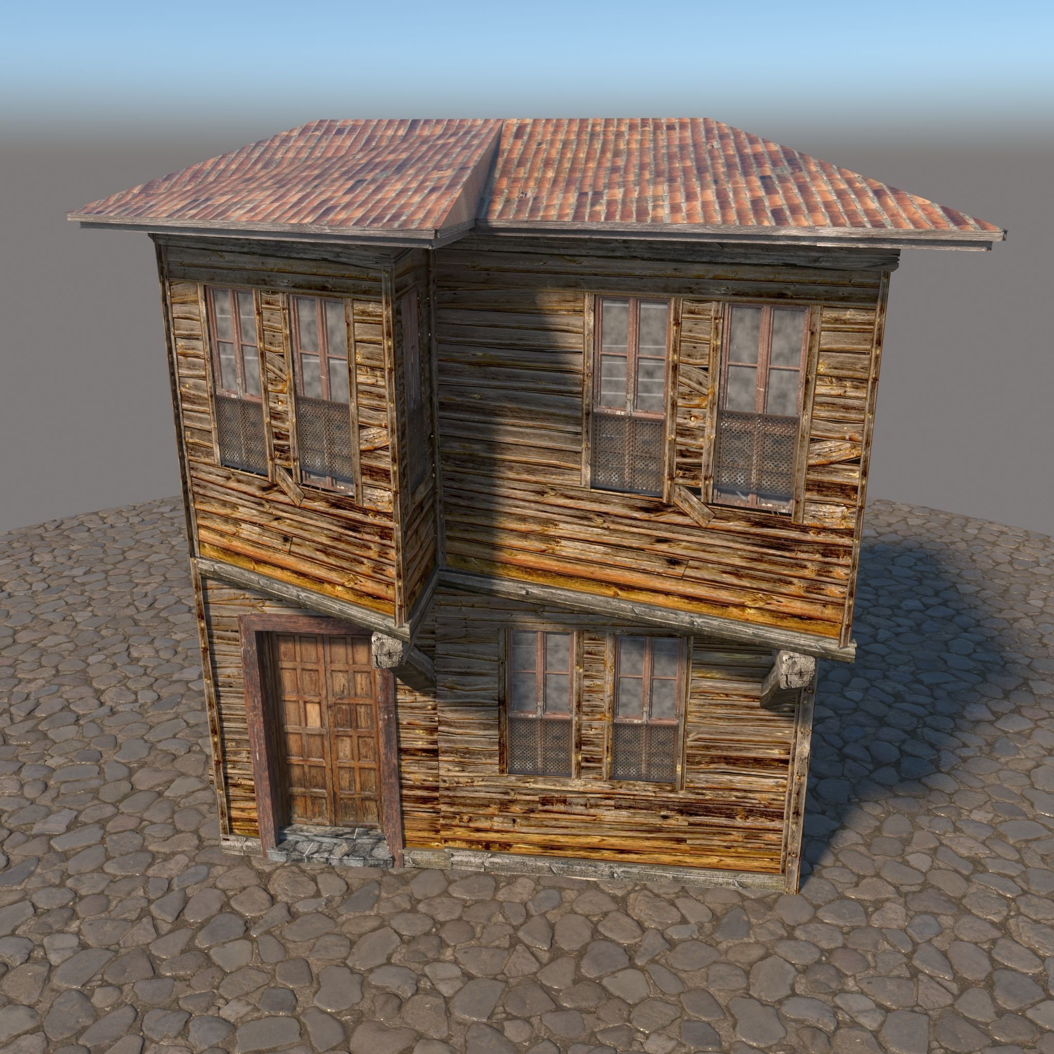 Old Wooden House 3D model_8