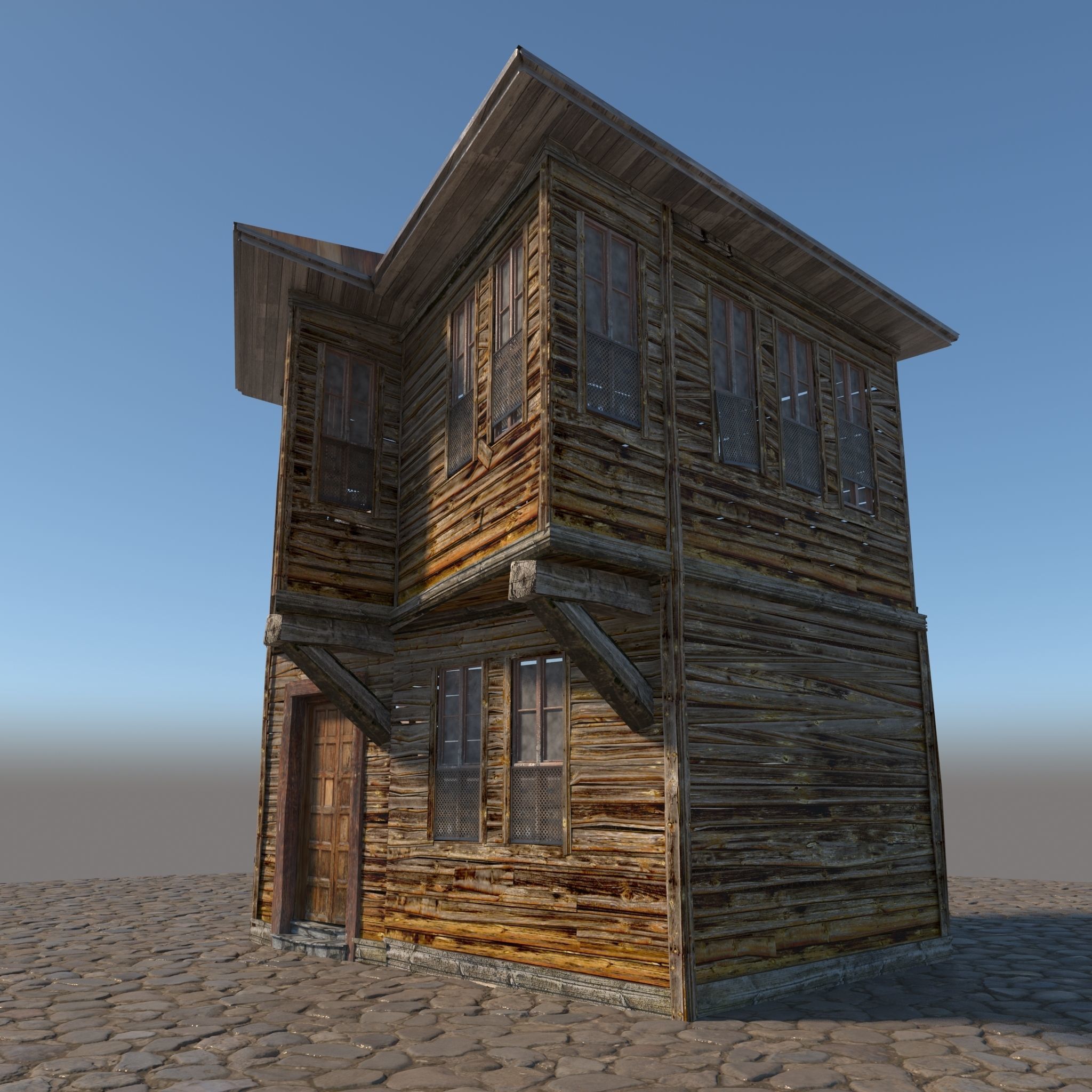 Old Wooden House 3D model_2