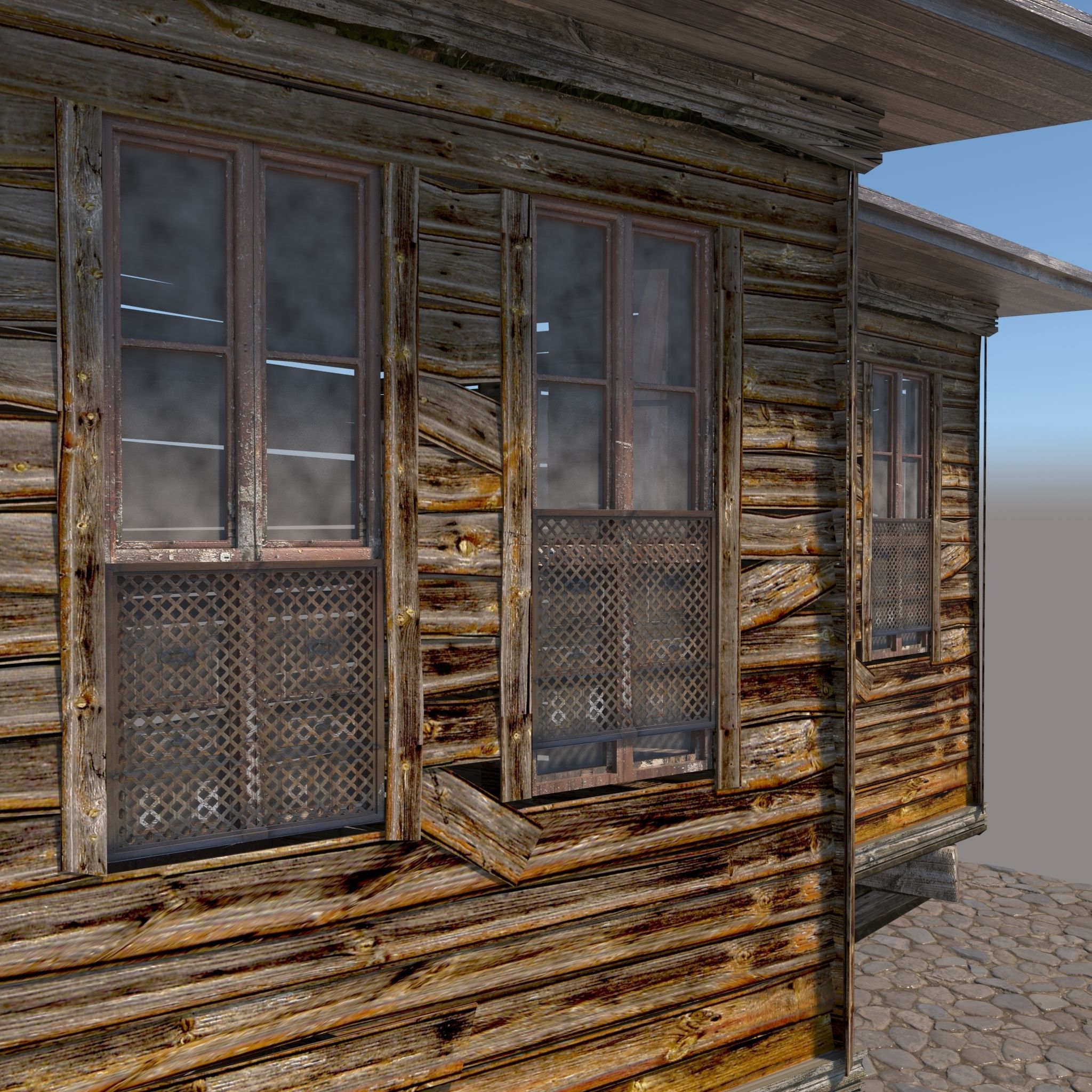 Old Wooden House 3D model_10