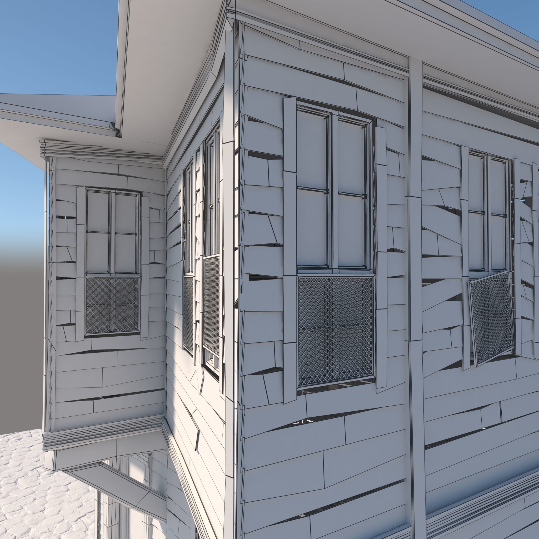 Old Wooden House 3D model_13