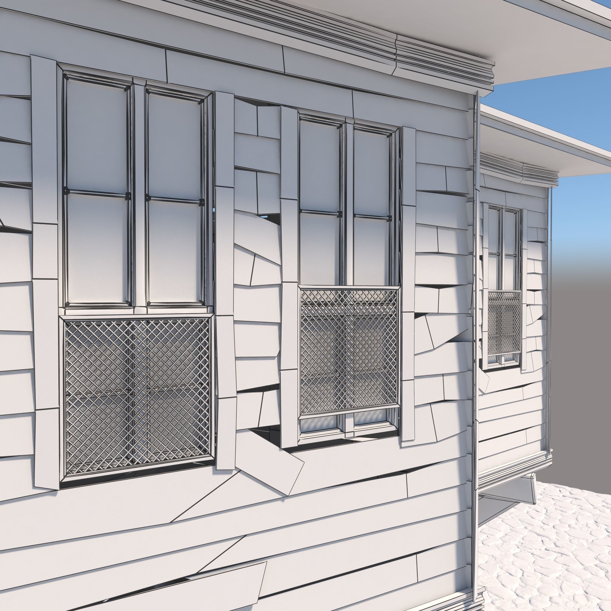 Old Wooden House 3D model_11